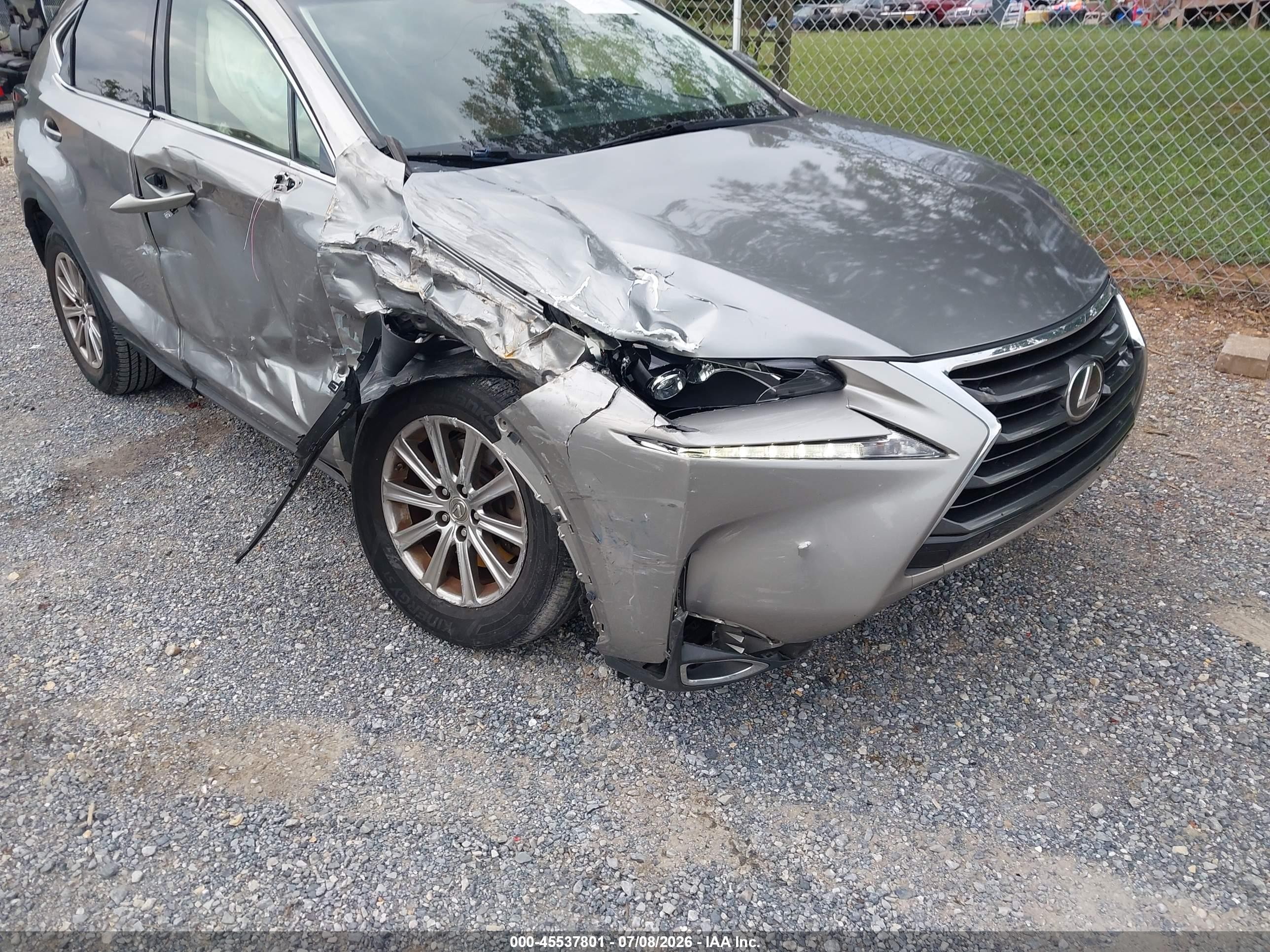 2015 Lexus Nx 200t   Серебряный vin: JTJYARBZ0F2009906