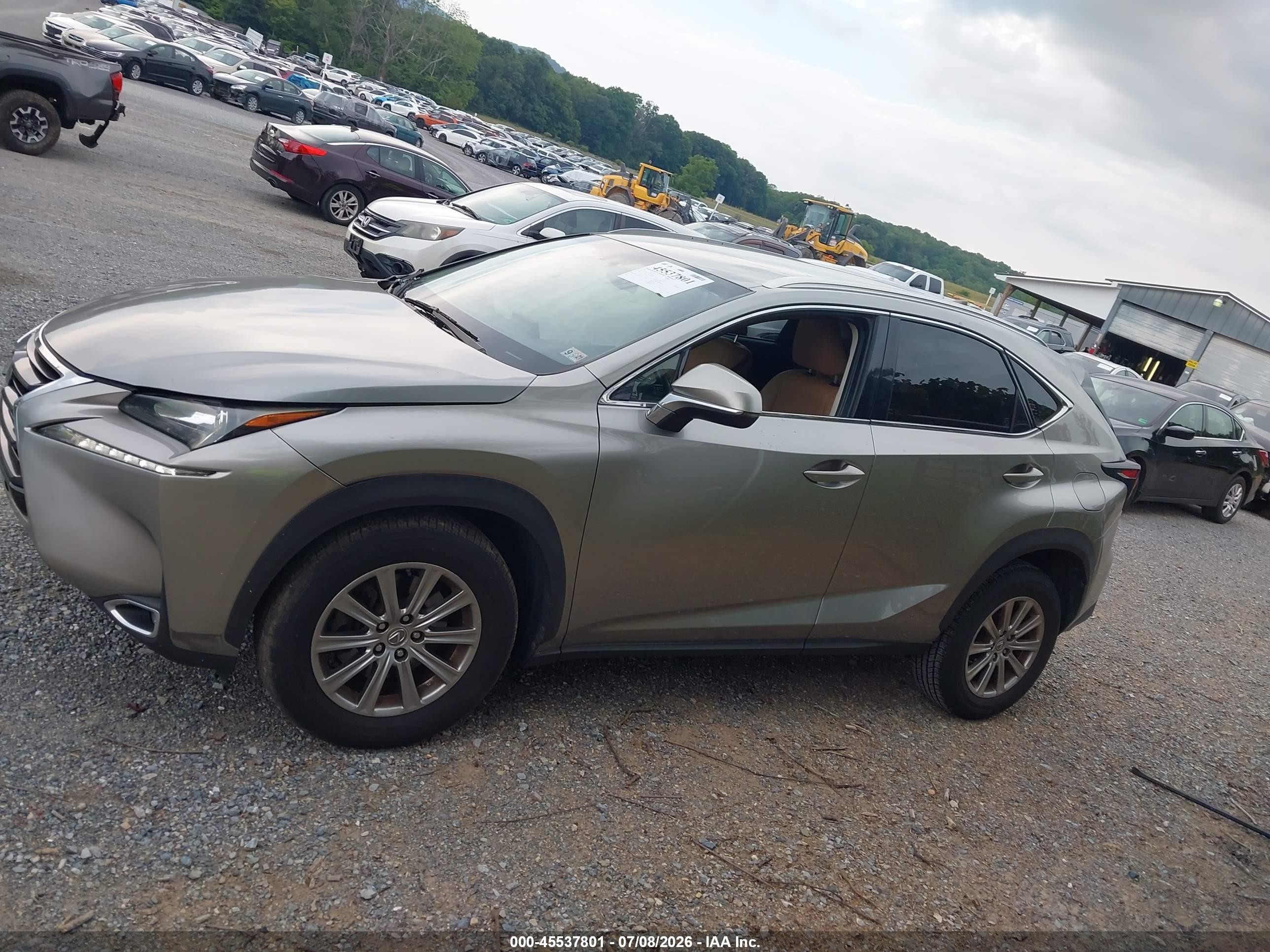 2015 Lexus Nx 200t   Серебряный vin: JTJYARBZ0F2009906