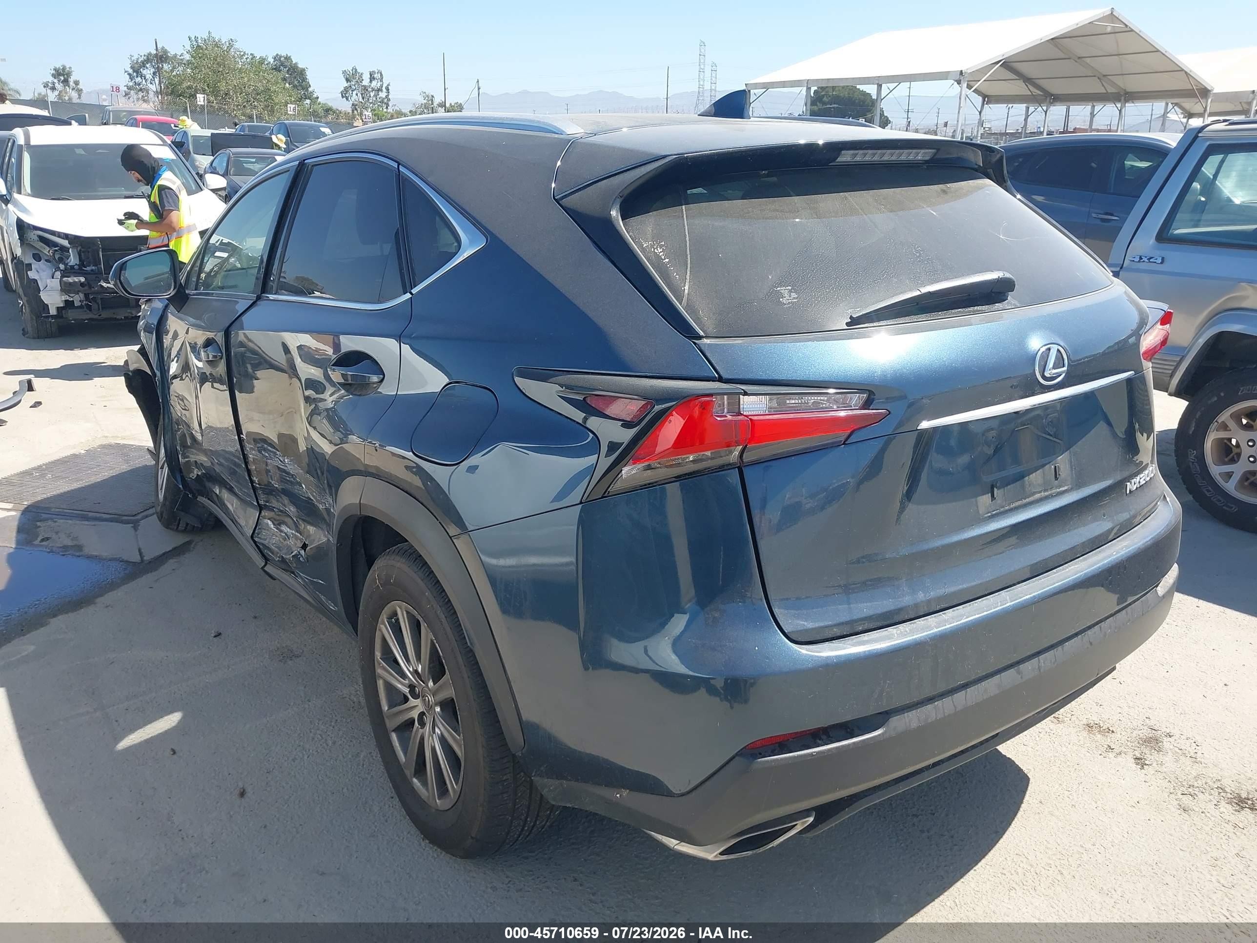 2015 Lexus Nx 200t   Синий vin: JTJYARBZ0F2015642