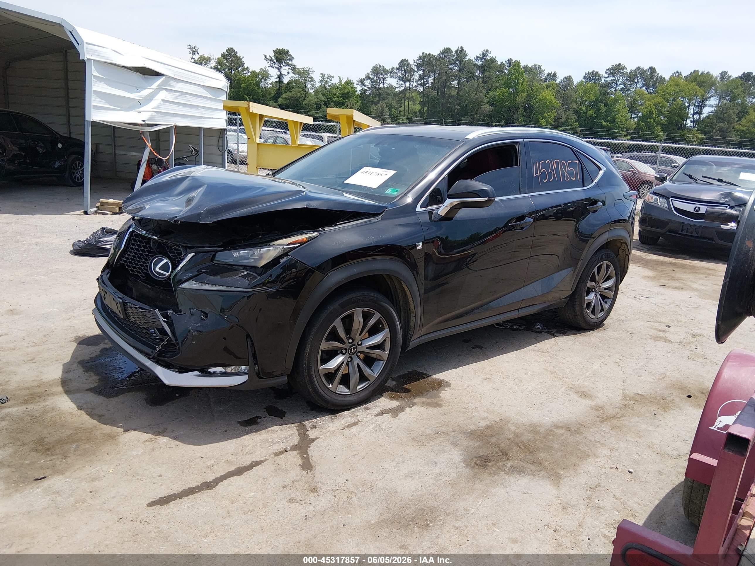2015 Lexus Nx 200t F Sport Black vin: JTJYARBZ2F2012371