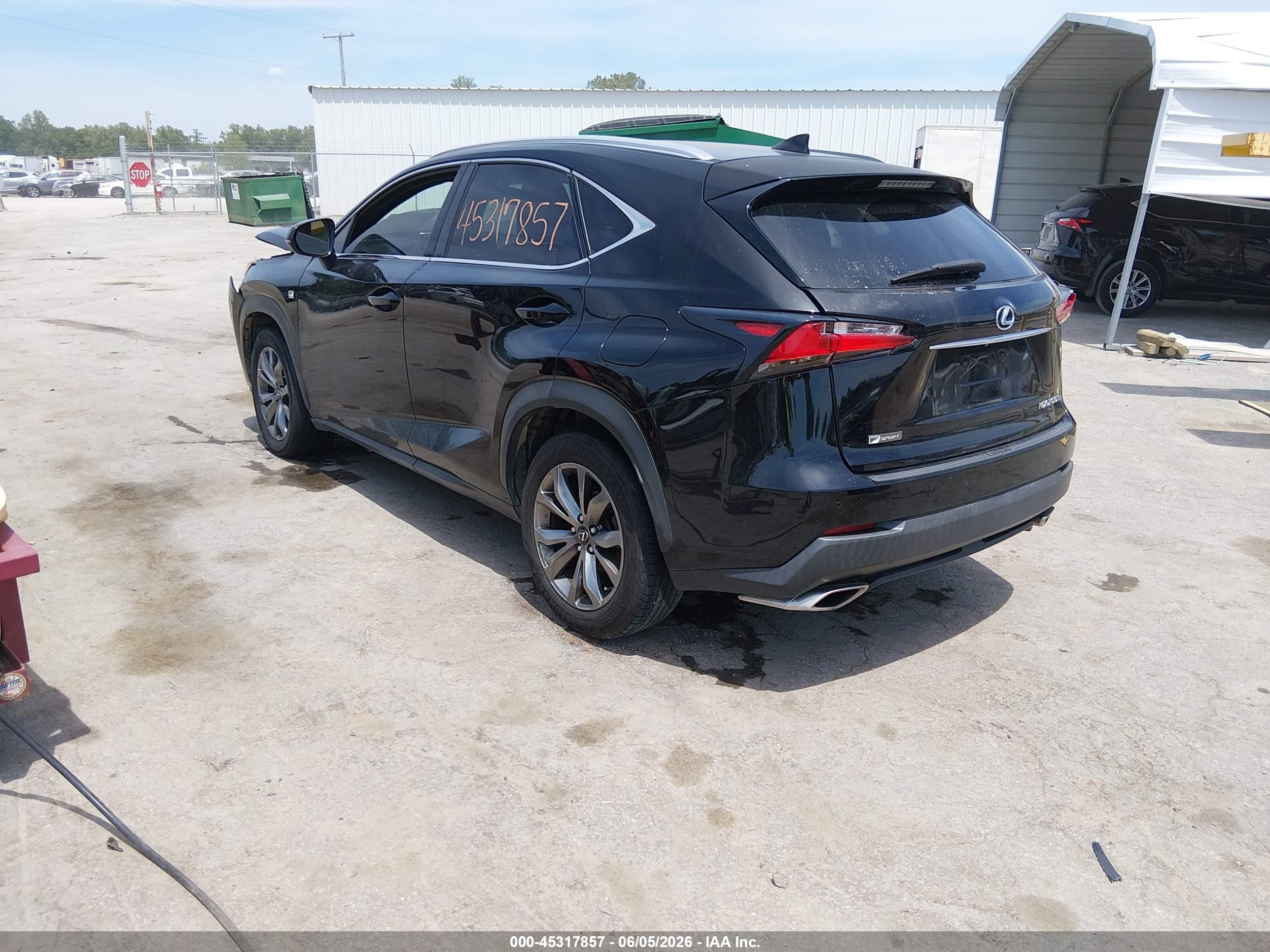 2015 Lexus Nx 200t F Sport Black vin: JTJYARBZ2F2012371
