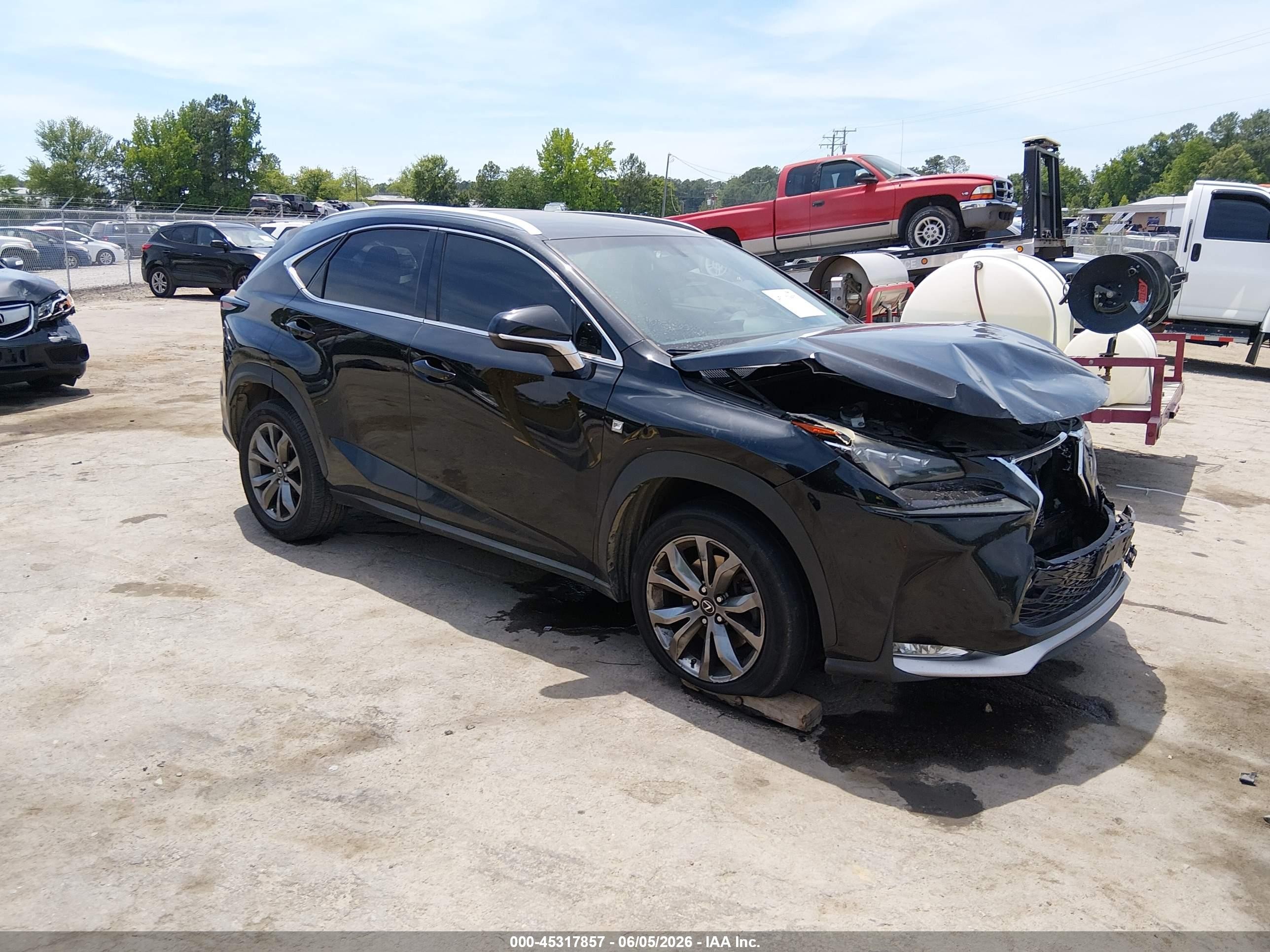 2015 Lexus Nx 200t F Sport Black vin: JTJYARBZ2F2012371