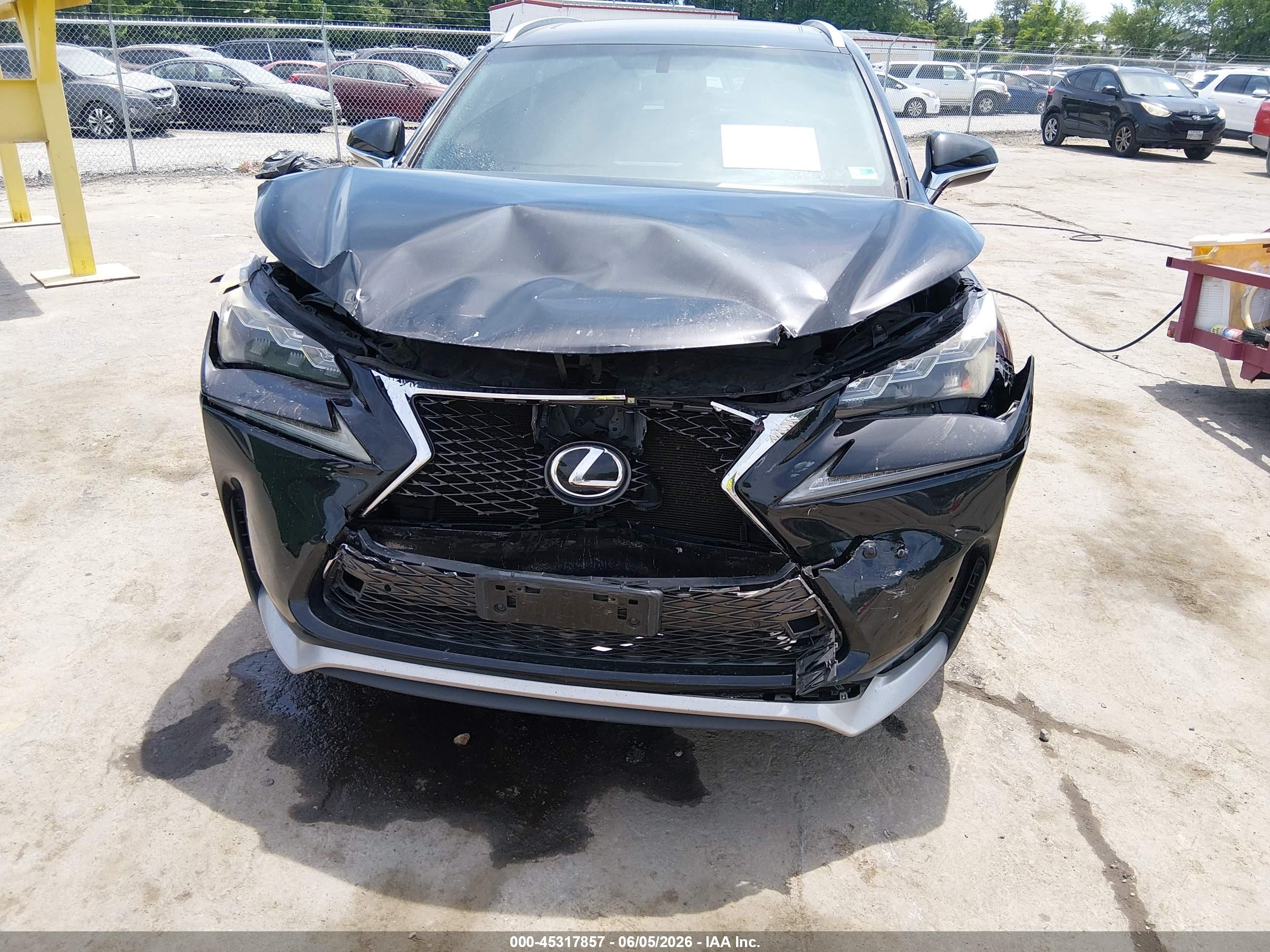 2015 Lexus Nx 200t F Sport Black vin: JTJYARBZ2F2012371