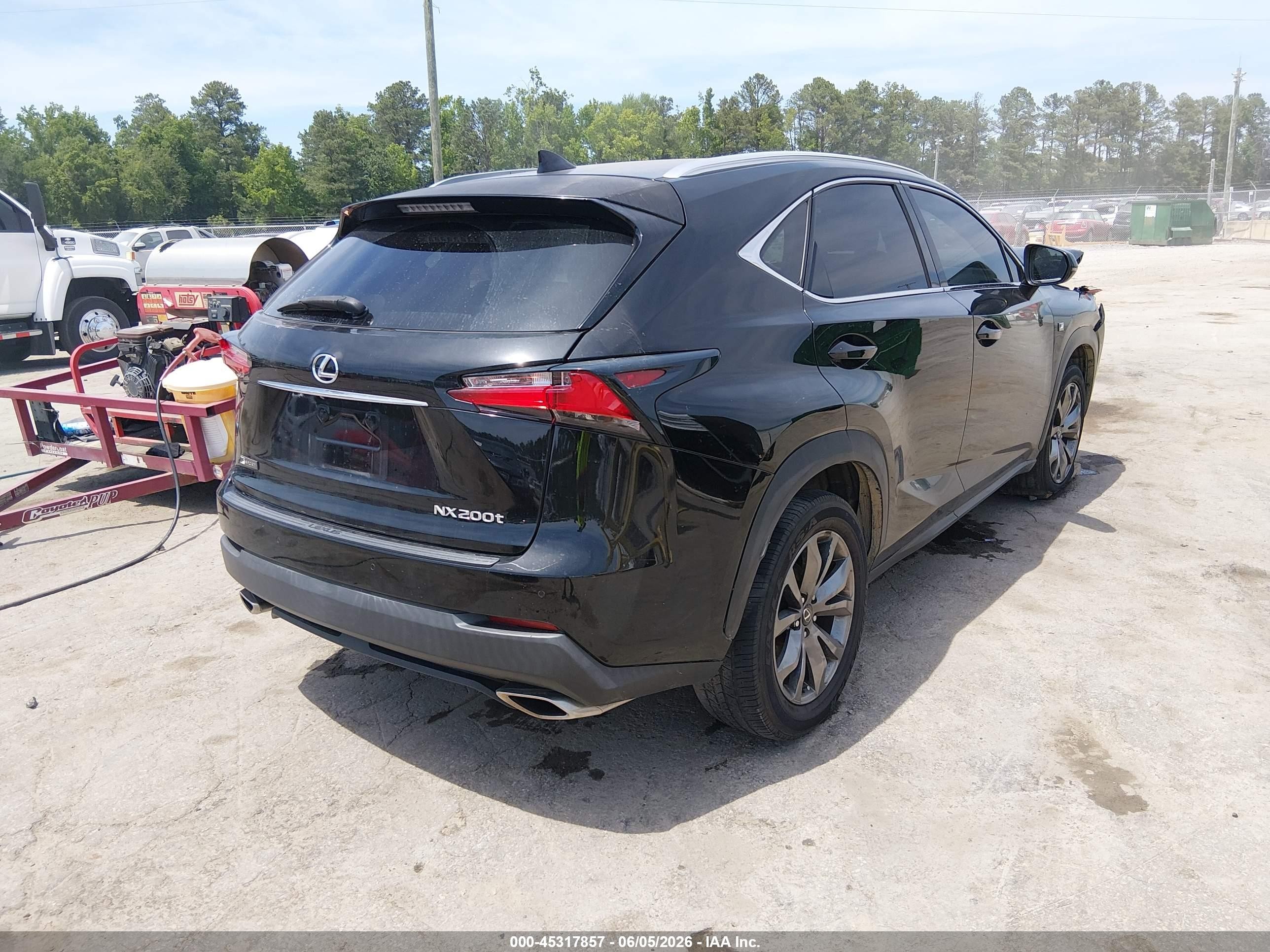 2015 Lexus Nx 200t F Sport Black vin: JTJYARBZ2F2012371
