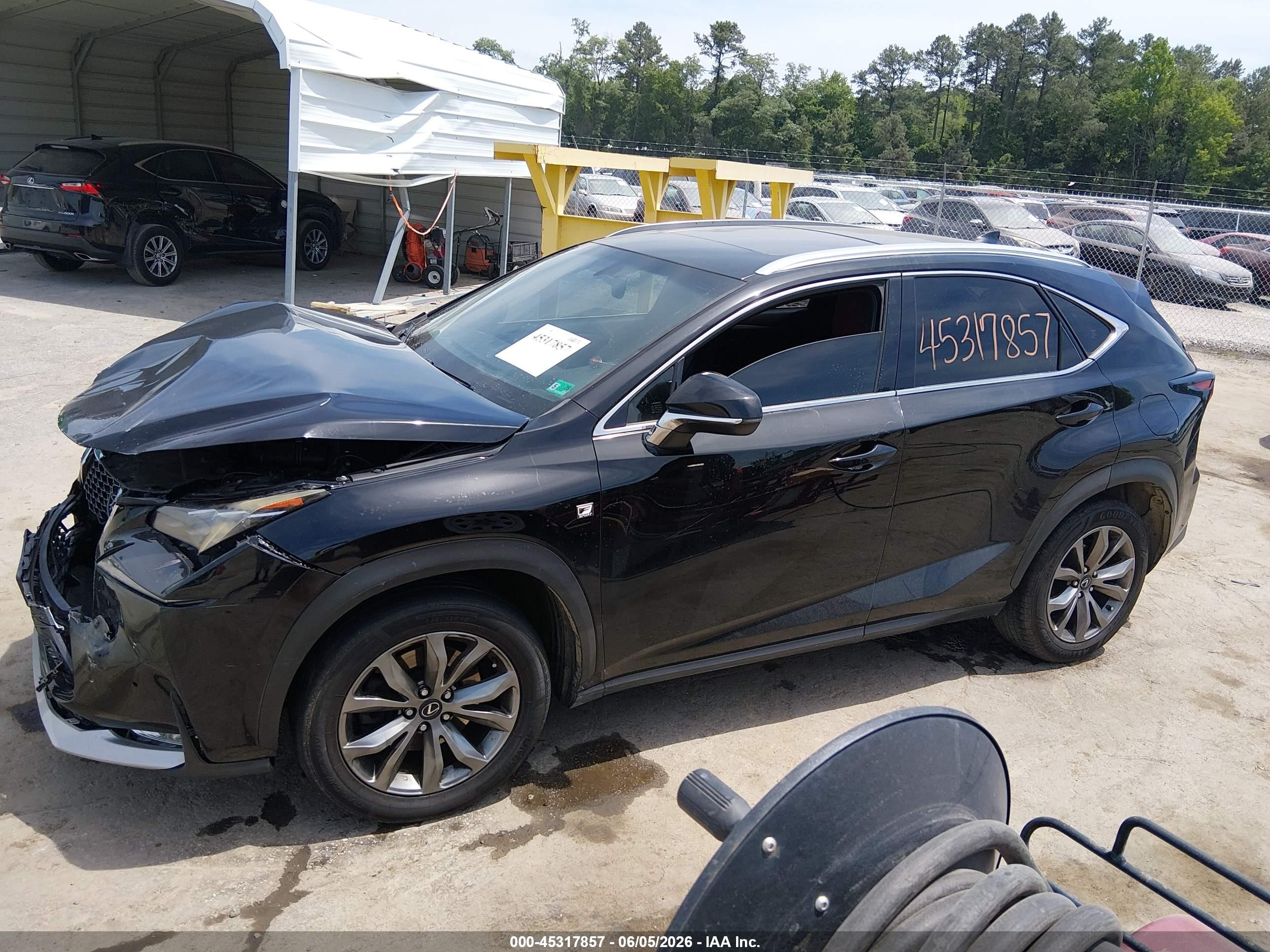 2015 Lexus Nx 200t F Sport Black vin: JTJYARBZ2F2012371