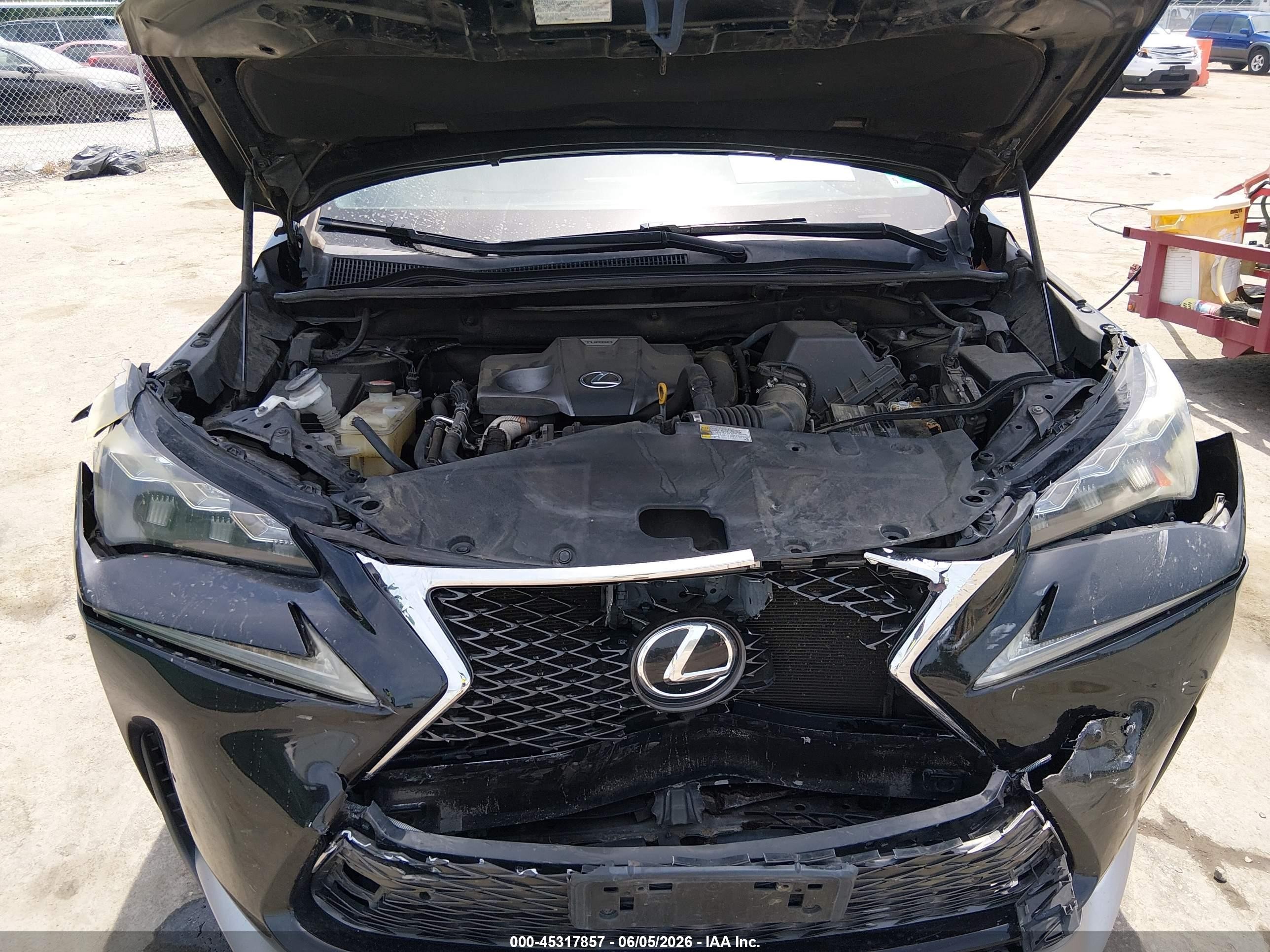 2015 Lexus Nx 200t F Sport Black vin: JTJYARBZ2F2012371