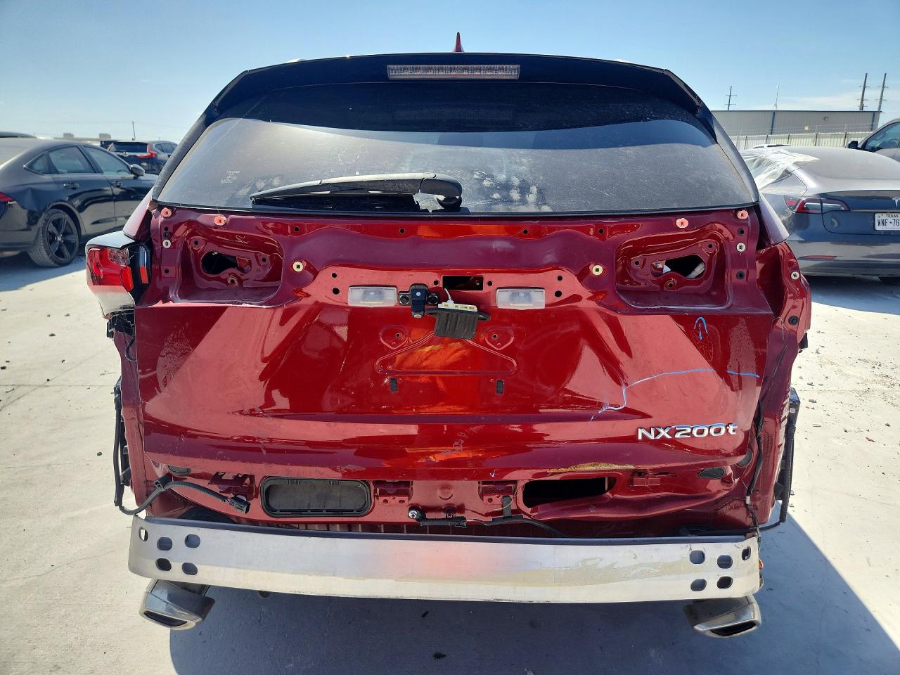 2015 Lexus Nx 200t Red vin: JTJYARBZ2F2013343