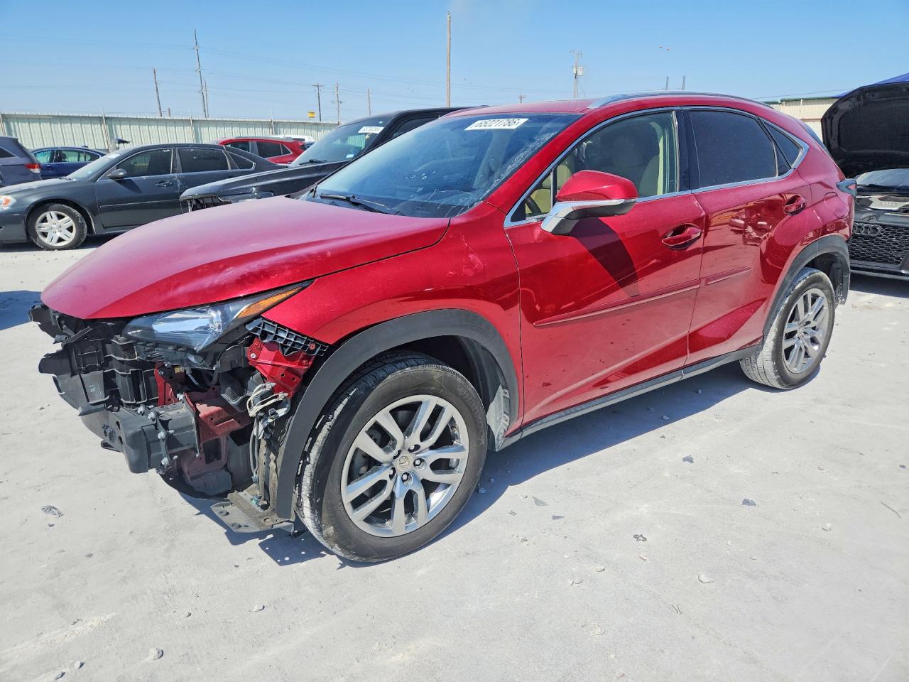 2015 Lexus Nx 200t Red vin: JTJYARBZ2F2013343