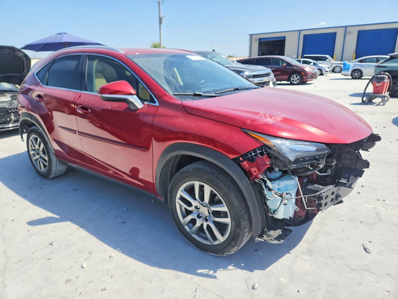 2015 Lexus Nx 200t Red vin: JTJYARBZ2F2013343