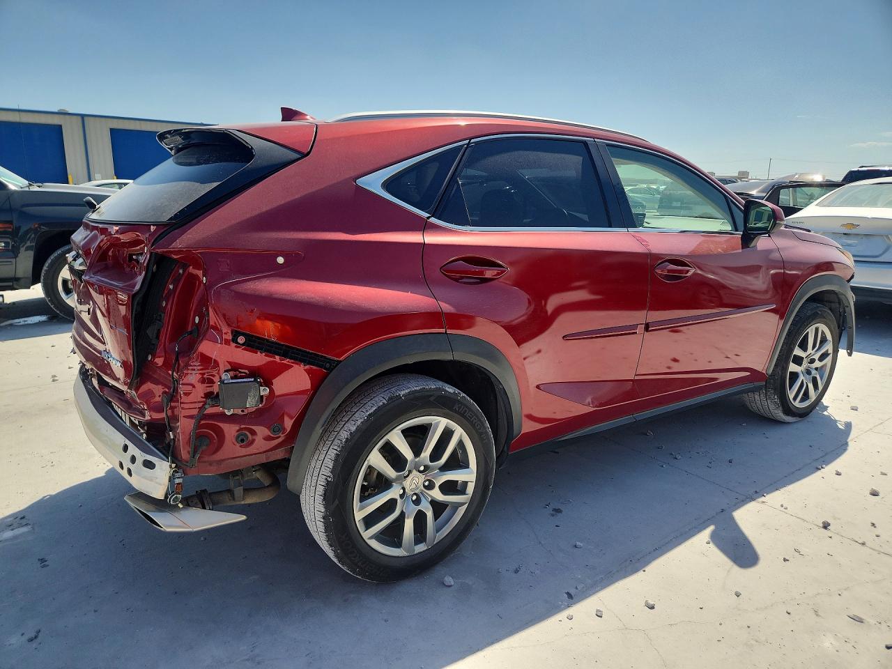 2015 Lexus Nx 200t Red vin: JTJYARBZ2F2013343