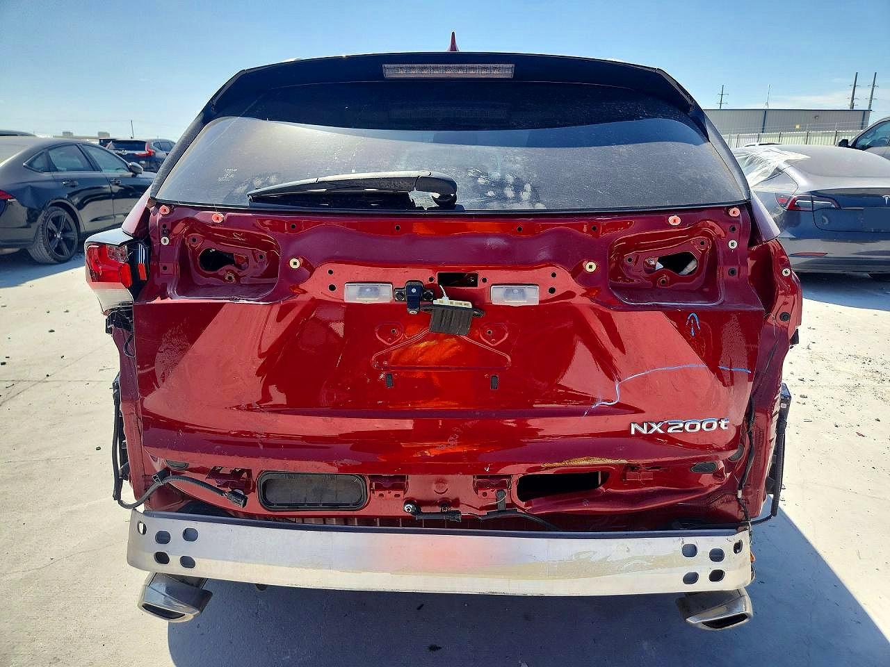 2015 Lexus Nx 200t Red vin: JTJYARBZ2F2013343
