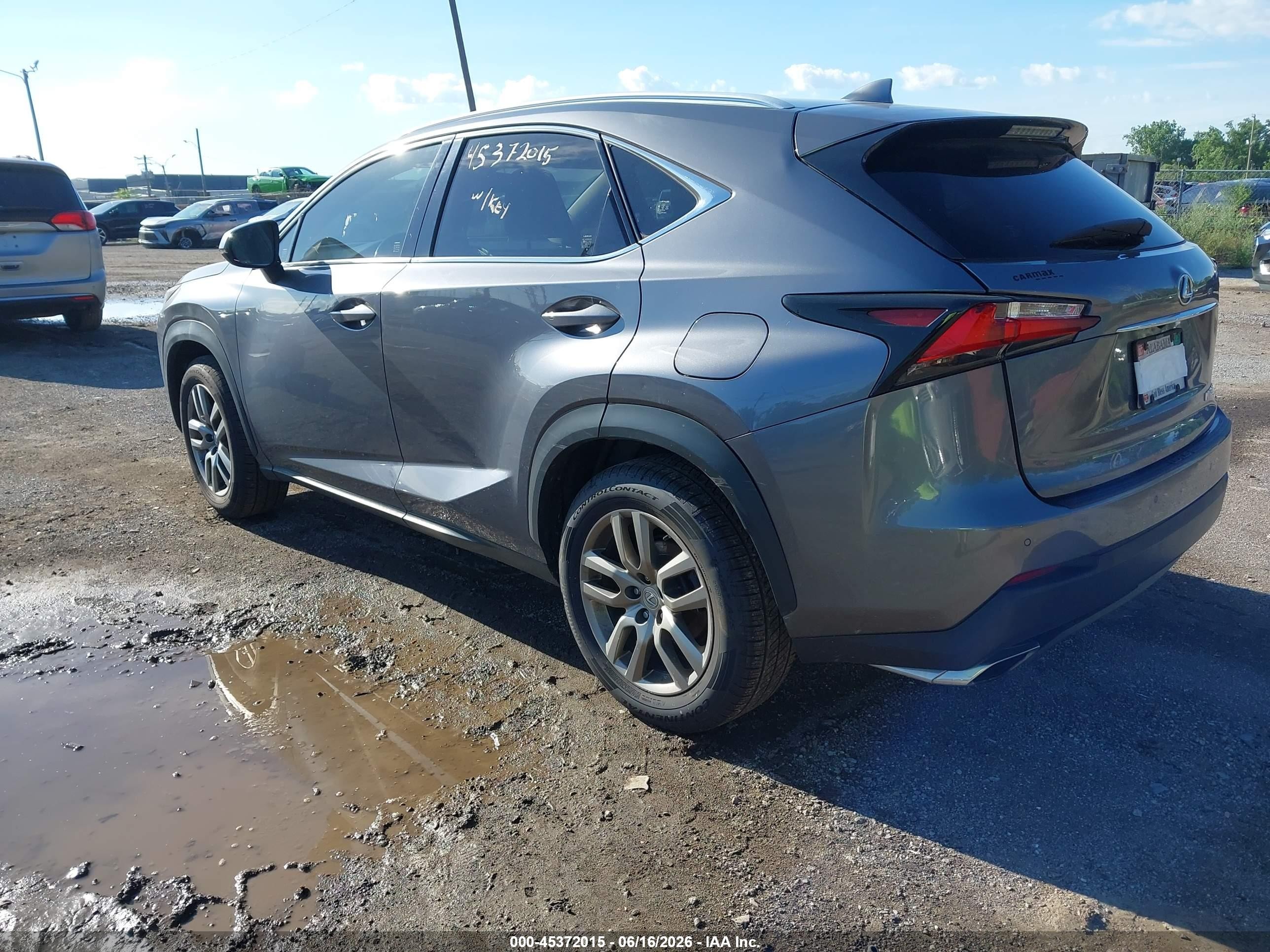 2015 Lexus Nx 200t   Gray vin: JTJYARBZ2F2015108