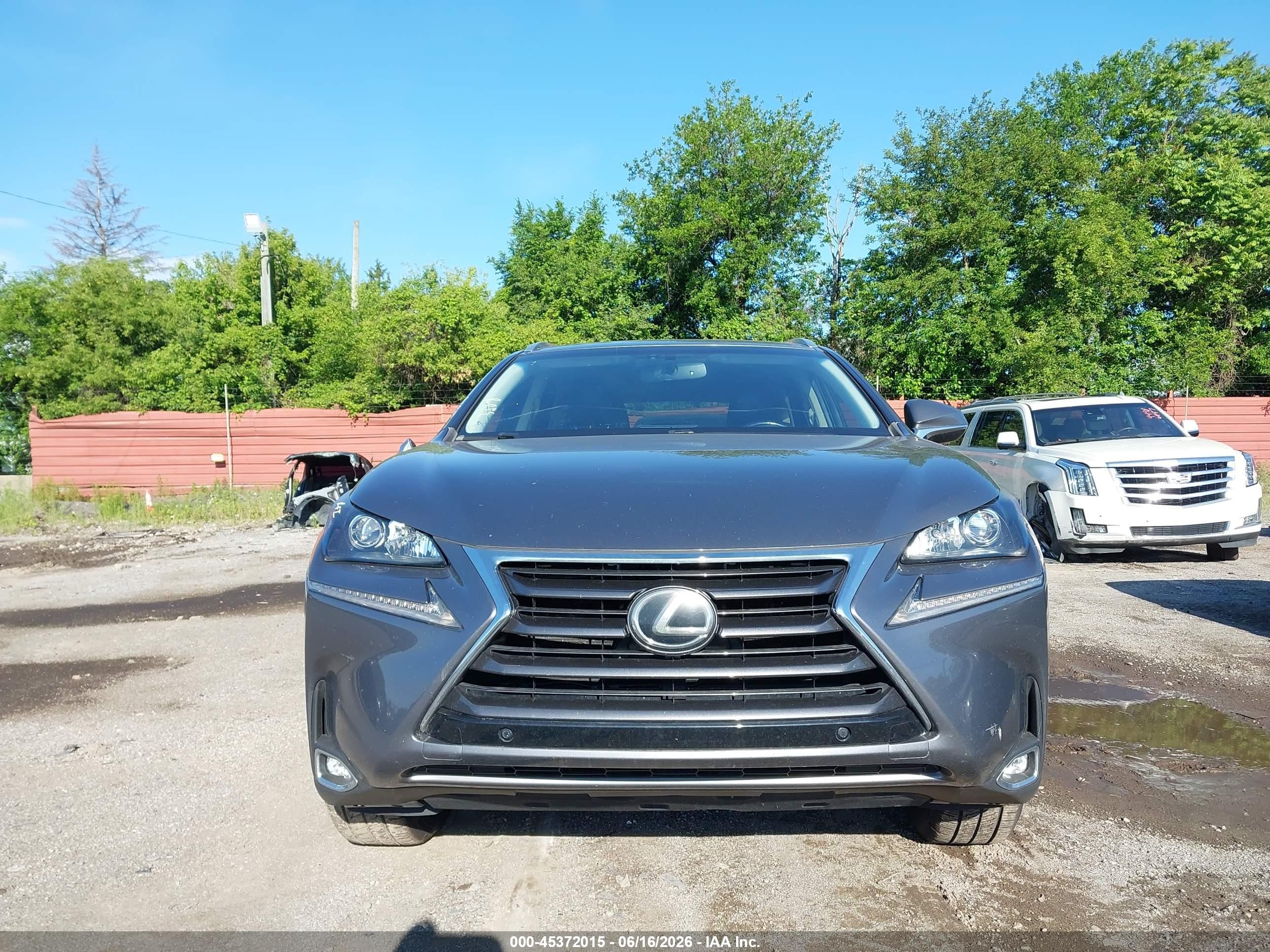 2015 Lexus Nx 200t   Gray vin: JTJYARBZ2F2015108