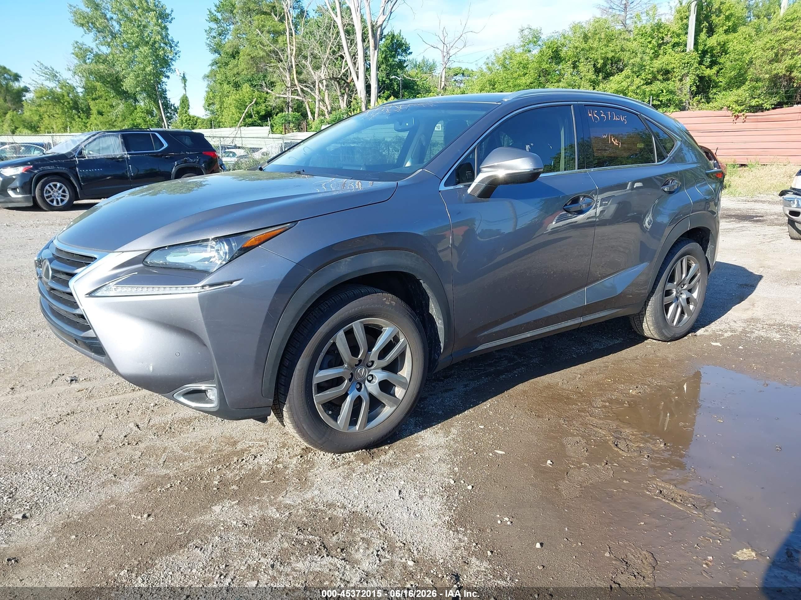 2015 Lexus Nx 200t   Gray vin: JTJYARBZ2F2015108