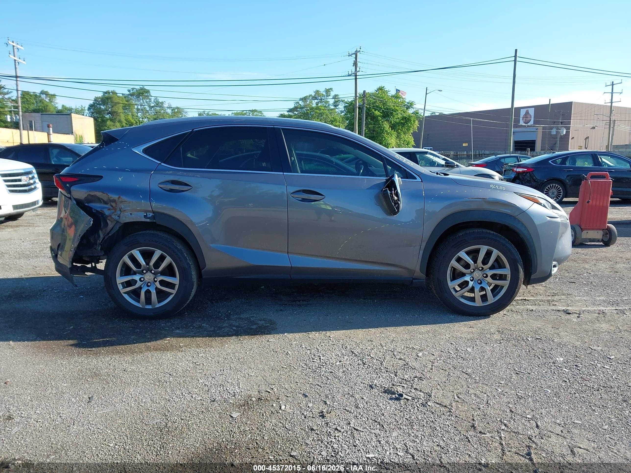 2015 Lexus Nx 200t   Gray vin: JTJYARBZ2F2015108