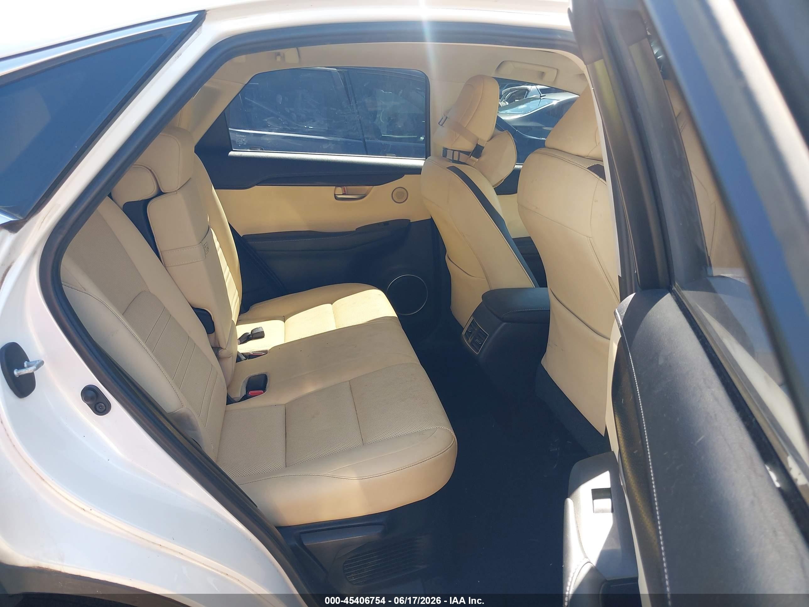 2015 Lexus Nx 200t   White vin: JTJYARBZ2F2021720