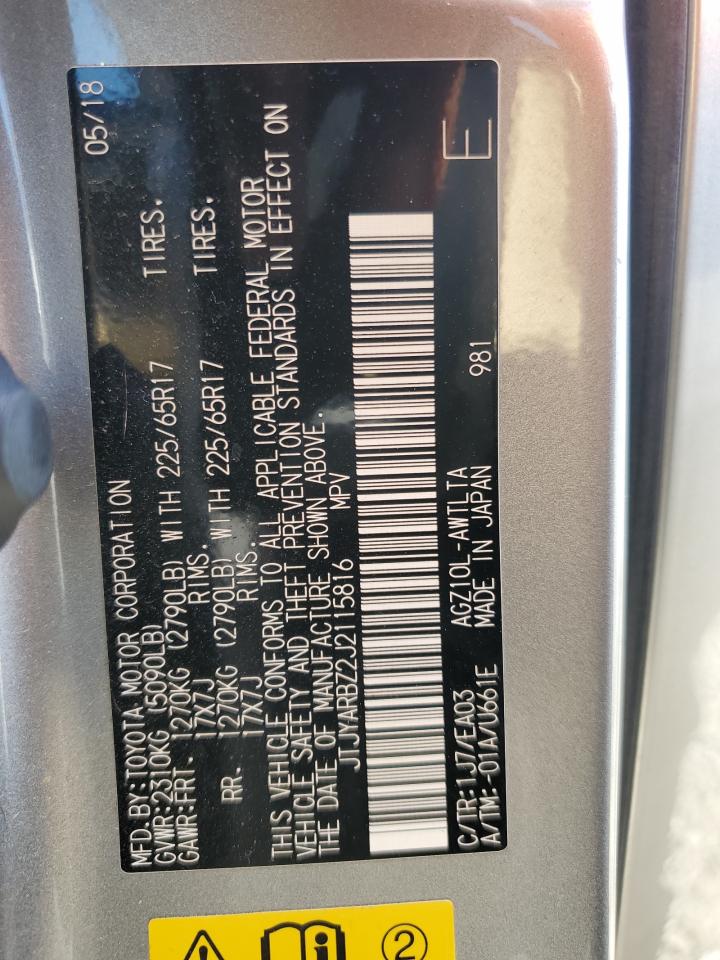 2018 Lexus Nx 300 Base Серый vin: JTJYARBZ2J2115816