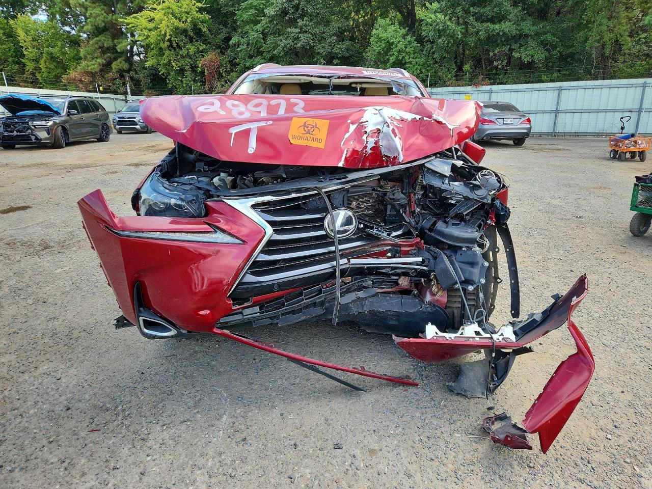 2015 Lexus Nx 200t Red vin: JTJYARBZ3F2014839