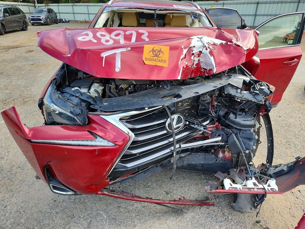 2015 Lexus Nx 200t Red vin: JTJYARBZ3F2014839