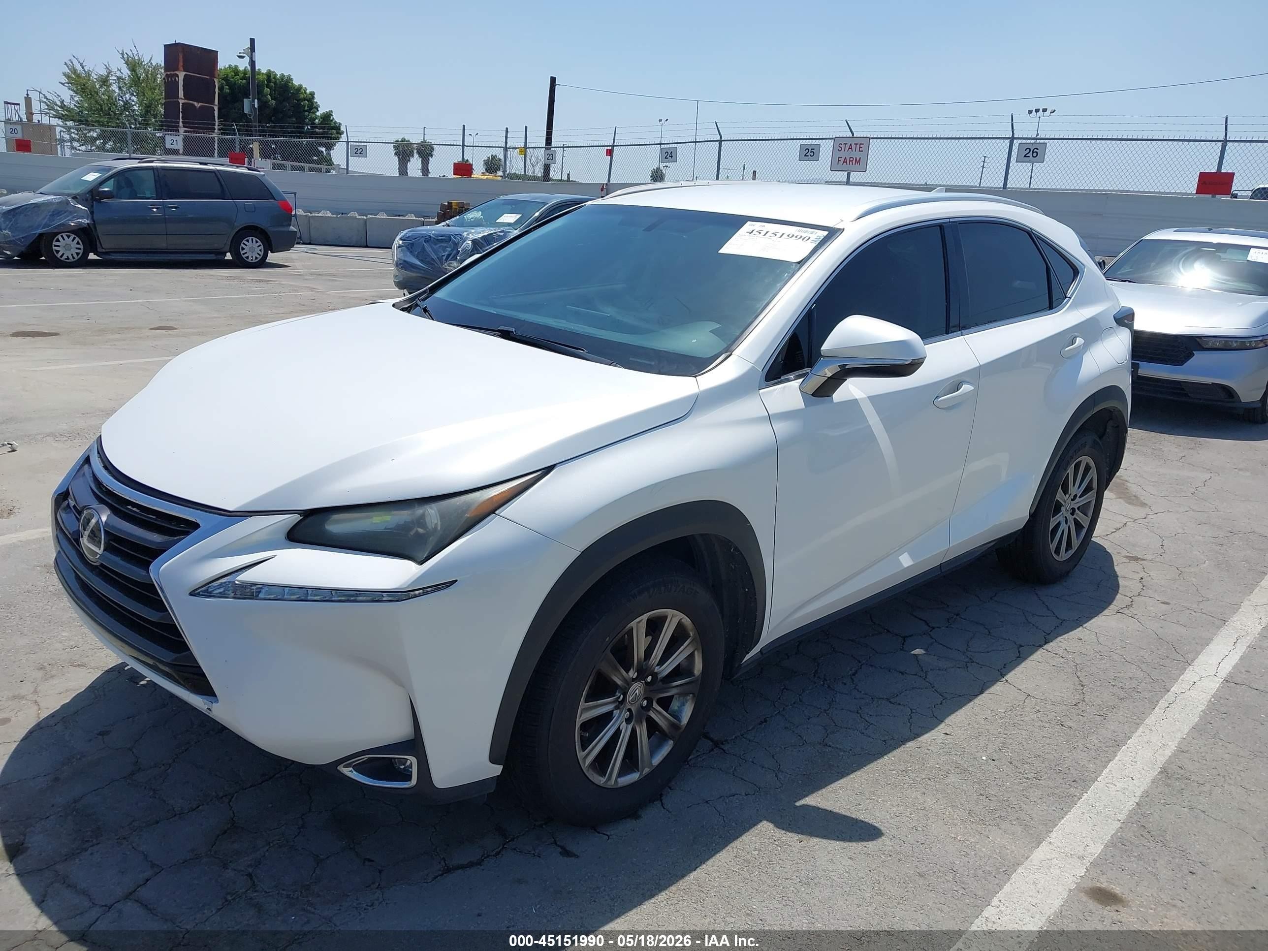 2016 Lexus Nx 200t White vin: JTJYARBZ3G2040116