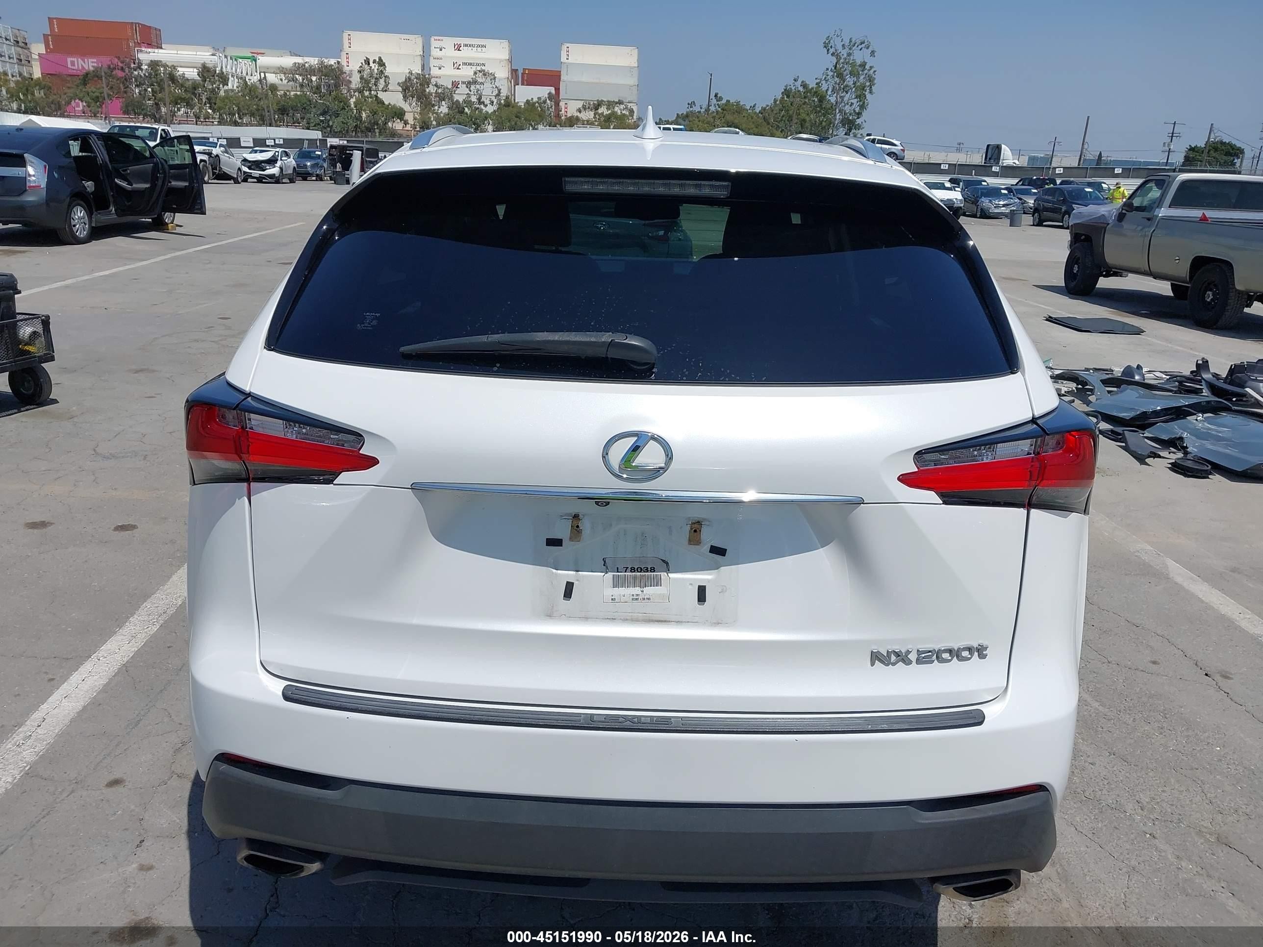 2016 Lexus Nx 200t White vin: JTJYARBZ3G2040116
