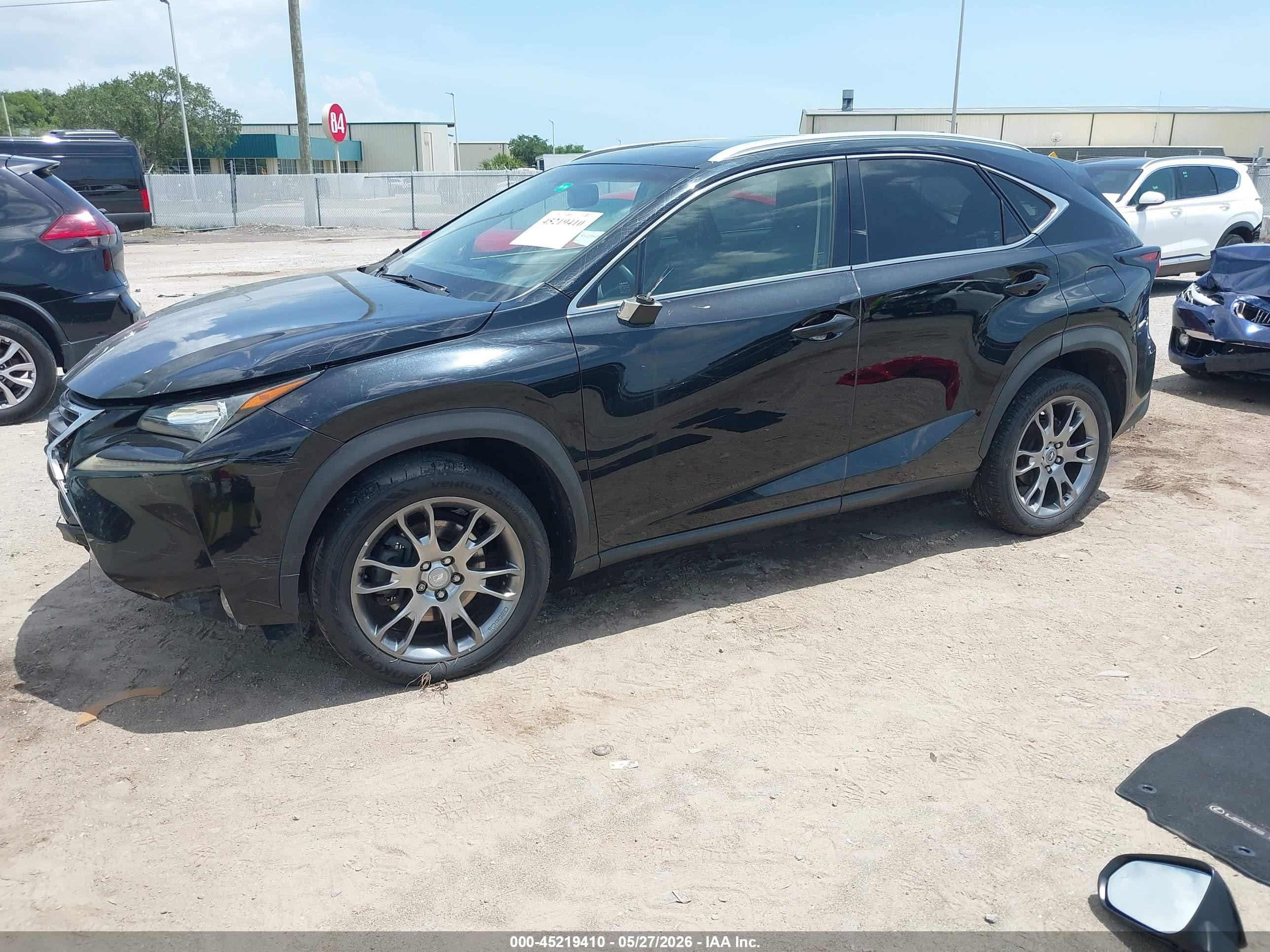 2015 Lexus Nx 200t Black vin: JTJYARBZ4F2002313