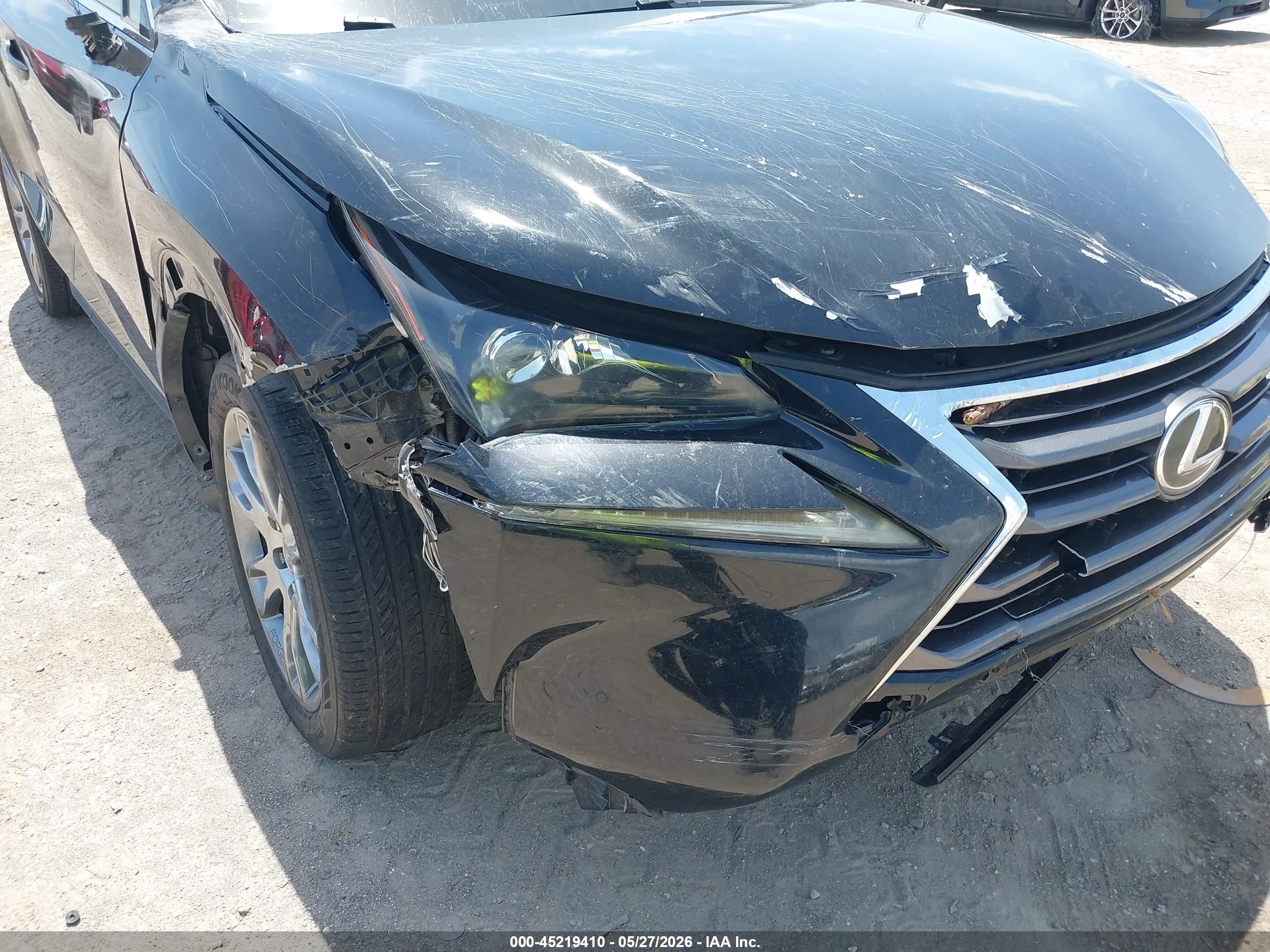 2015 Lexus Nx 200t Black vin: JTJYARBZ4F2002313