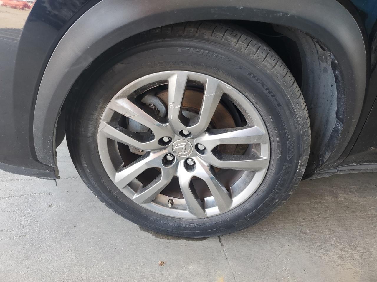 2015 Lexus Nx 200t Black vin: JTJYARBZ4F2003381 Damage: Left Front Wheel, Curb Rash, > 12 Inches
