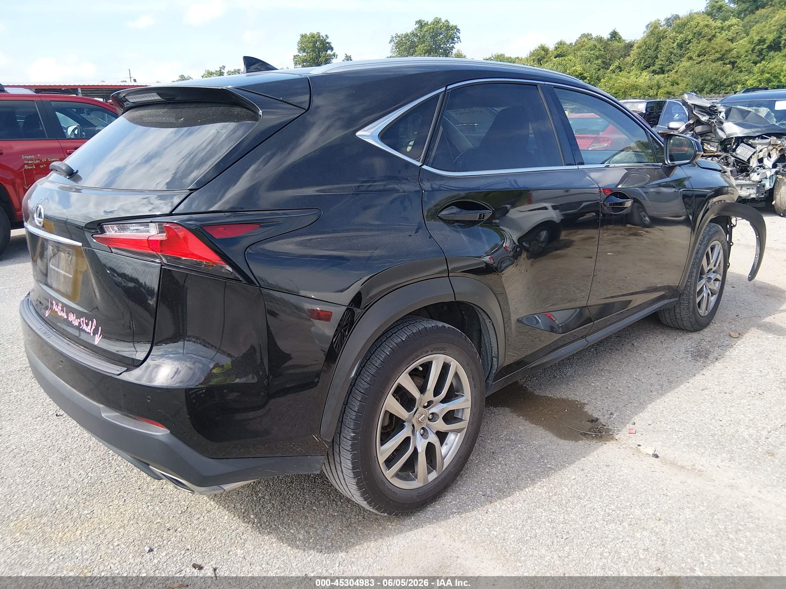 2015 Lexus Nx 200t   Black vin: JTJYARBZ4F2009021
