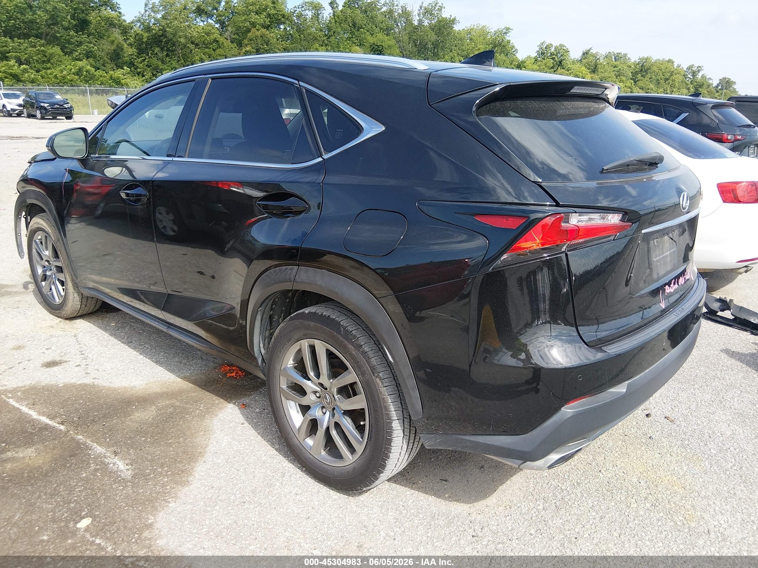 2015 Lexus Nx 200t   Black vin: JTJYARBZ4F2009021