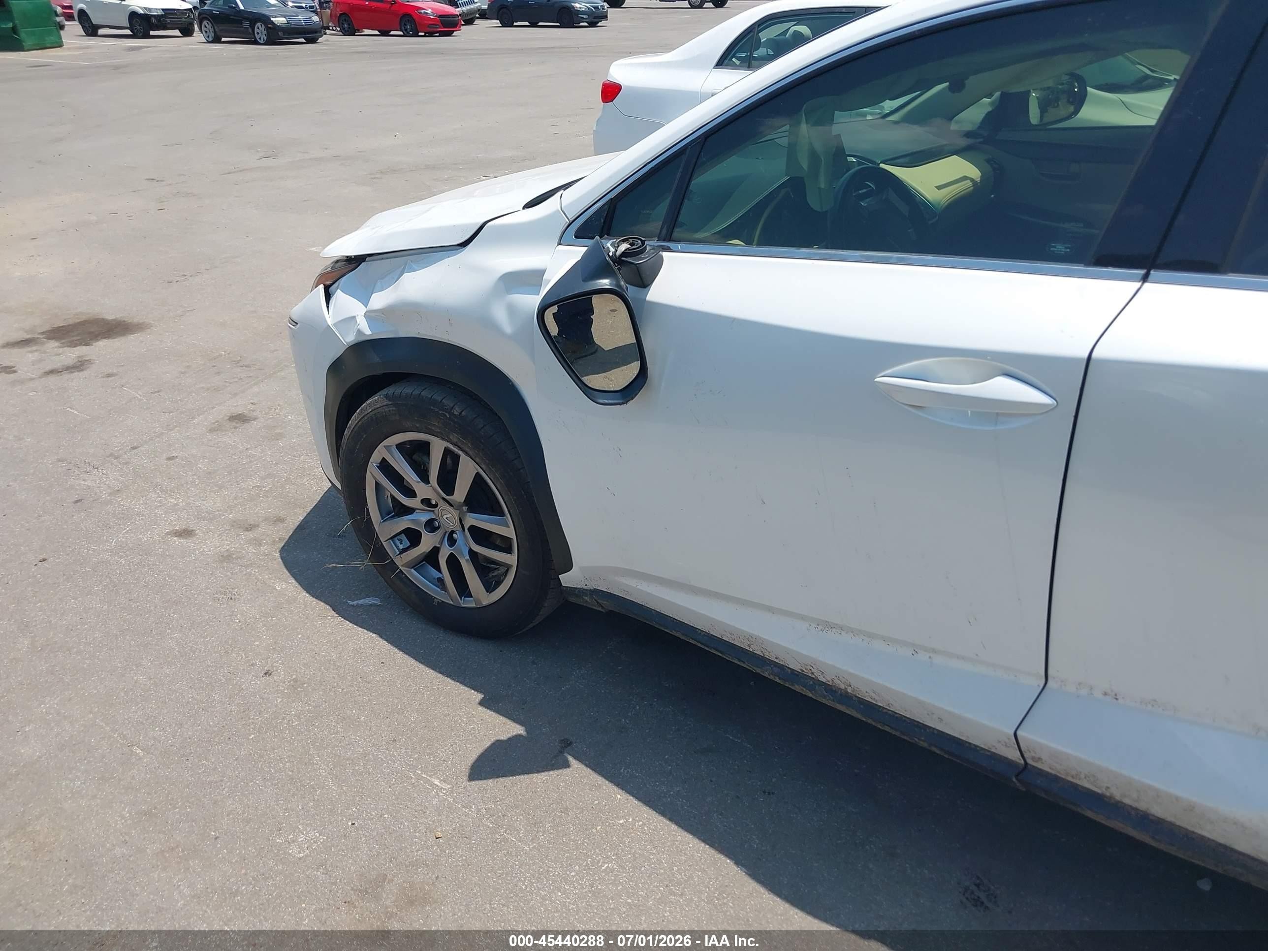 2015 Lexus Nx 200t   White vin: JTJYARBZ4F2010640