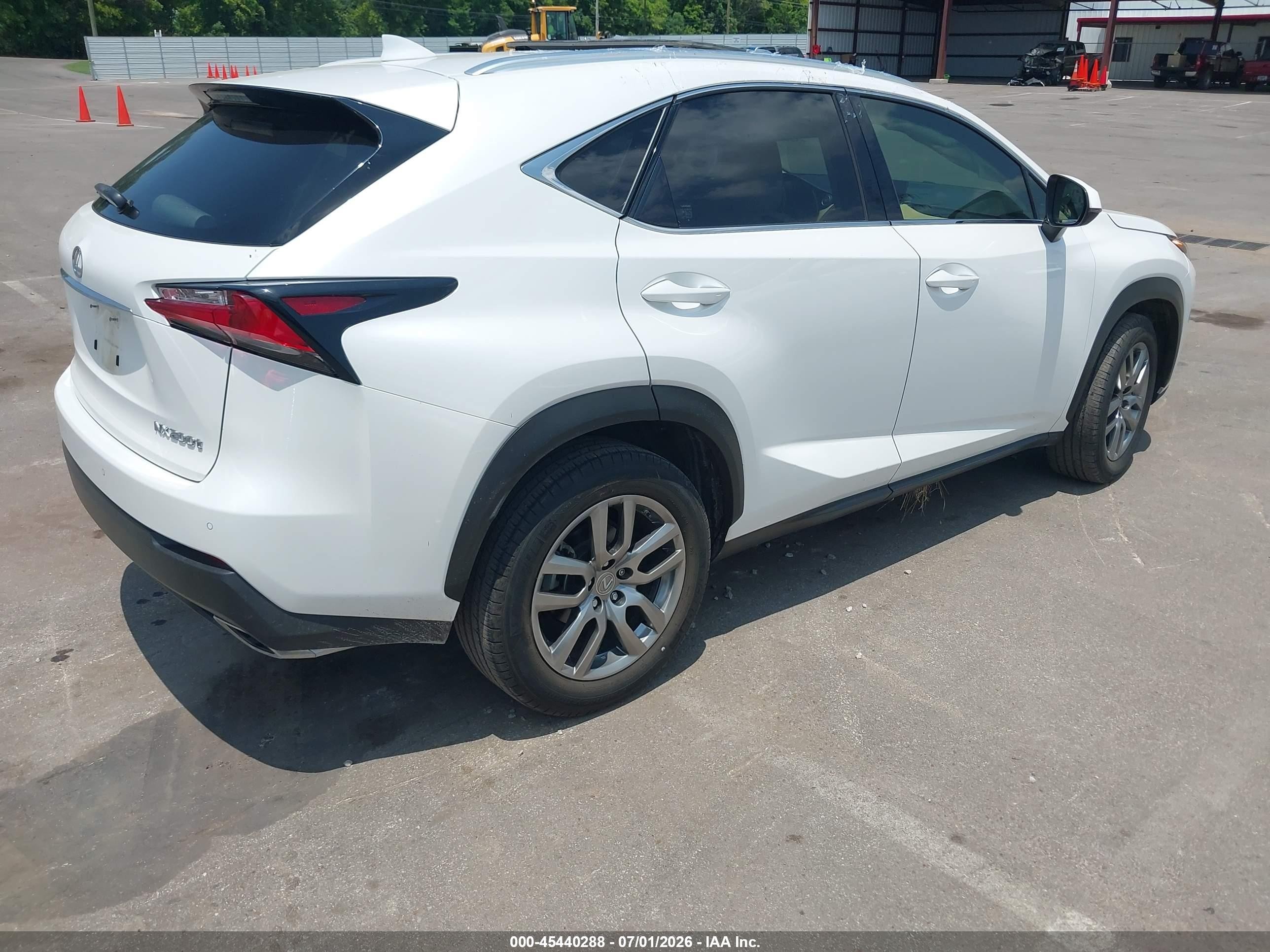 2015 Lexus Nx 200t   White vin: JTJYARBZ4F2010640