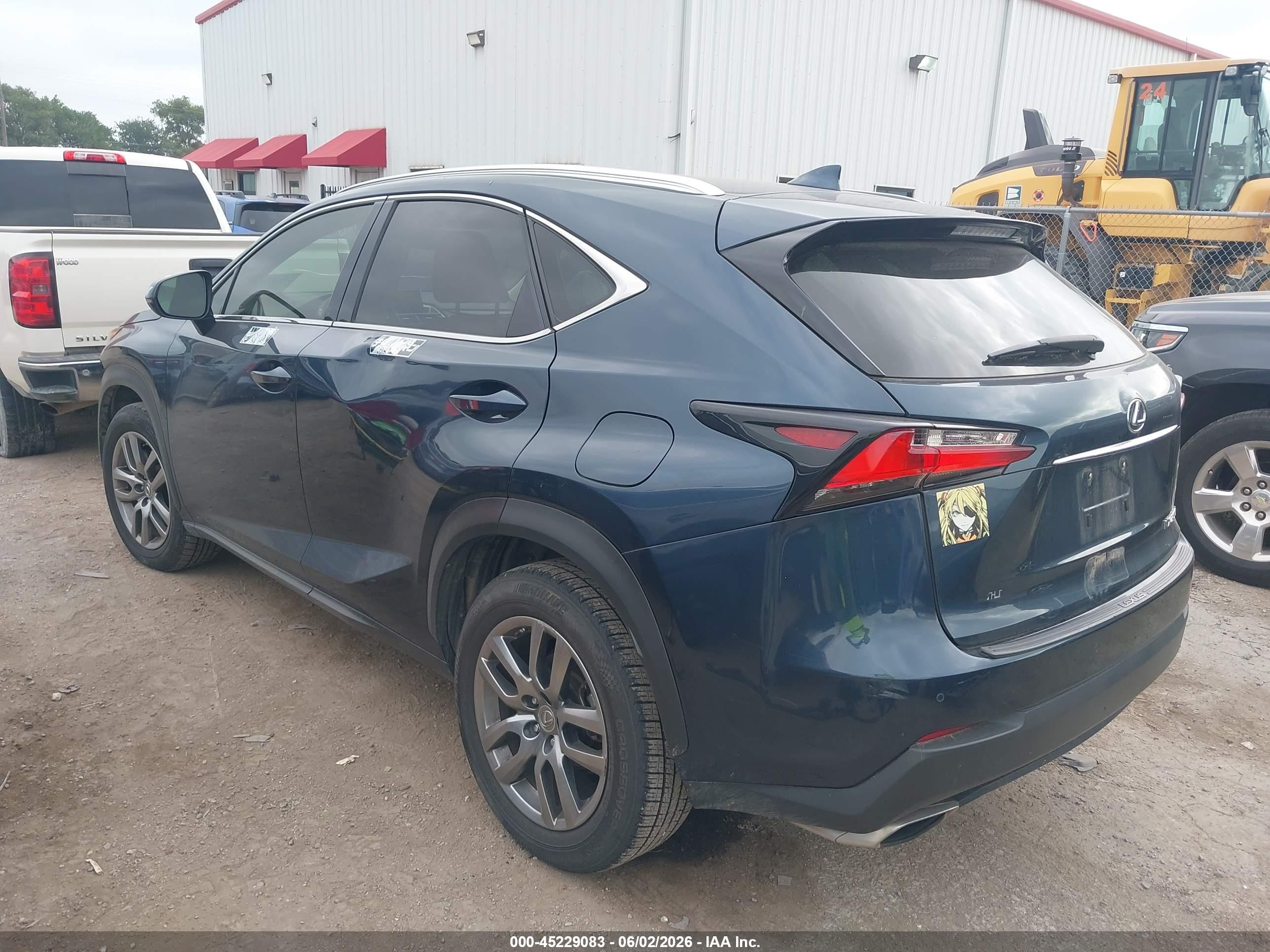 2015 Lexus Nx 200t   Black vin: JTJYARBZ4F2013702