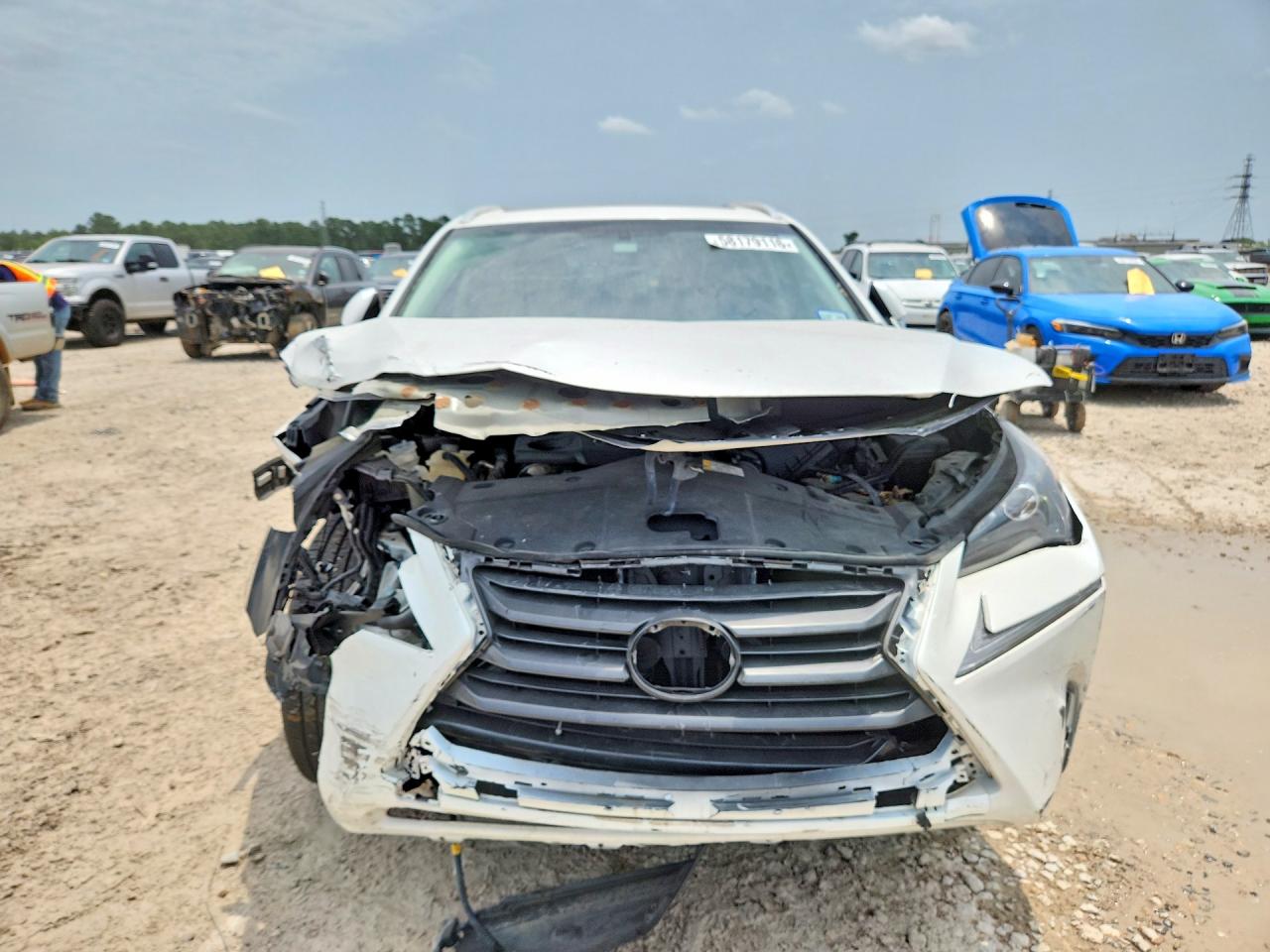 2015 Lexus Nx 200t White vin: JTJYARBZ4F2015966