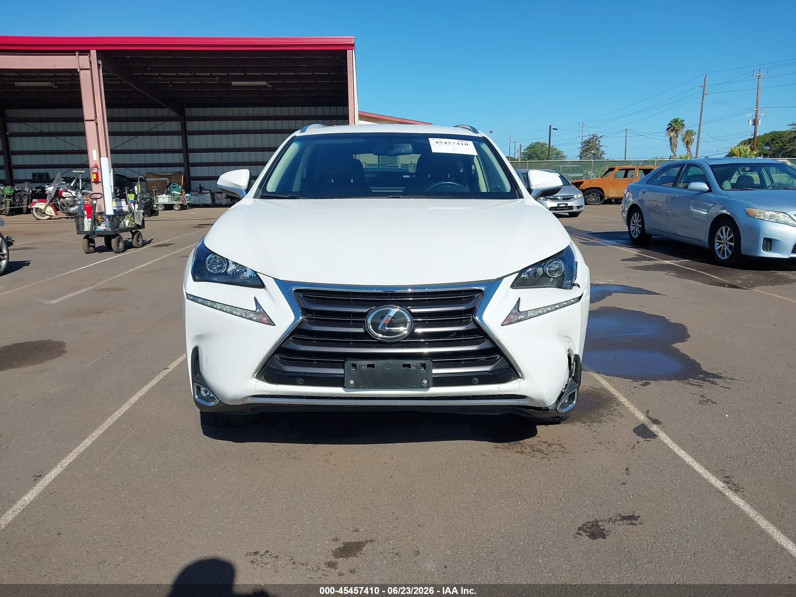 2015 Lexus Nx 200t F Sport White vin: JTJYARBZ5F2004457