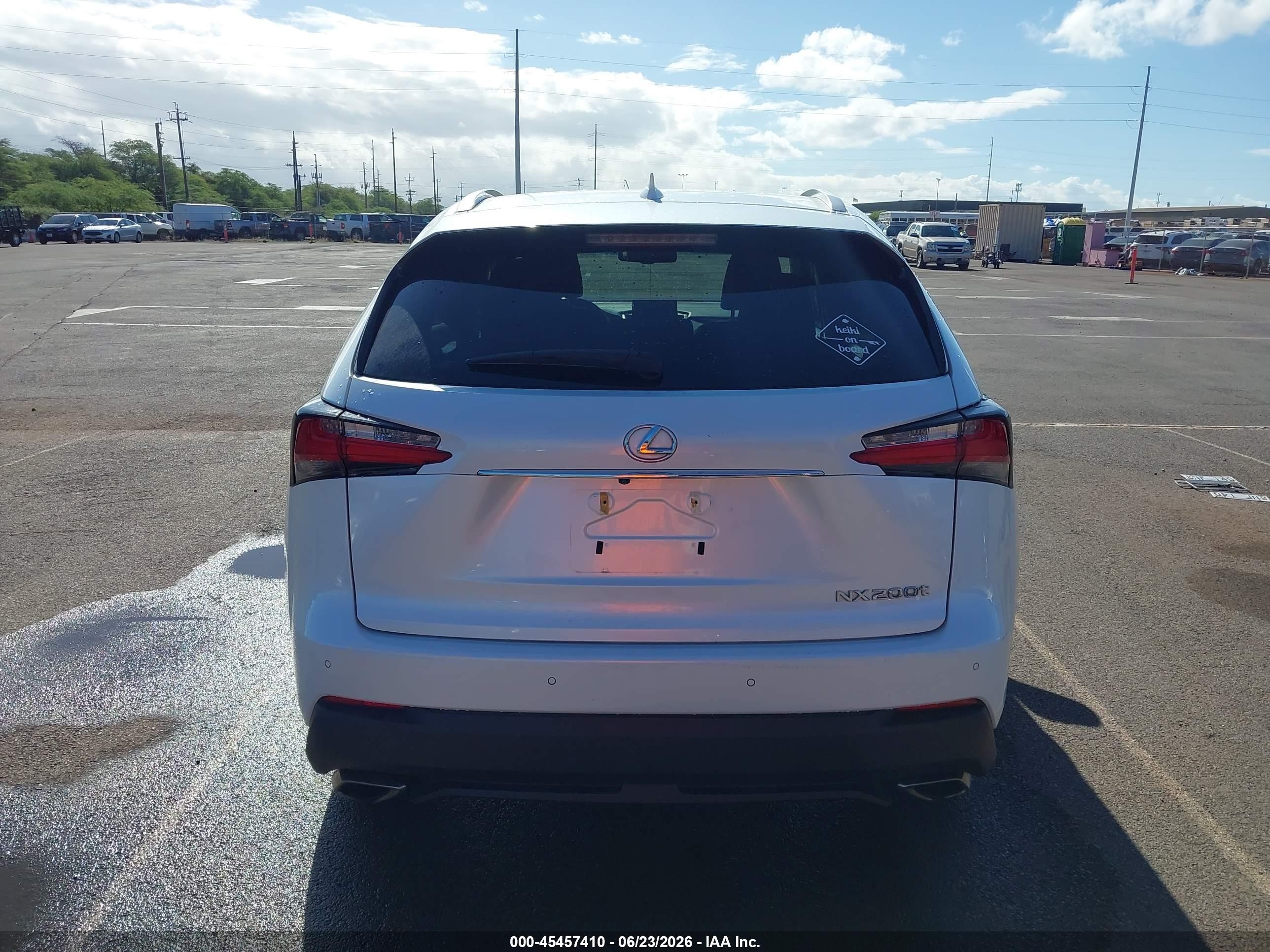2015 Lexus Nx 200t F Sport White vin: JTJYARBZ5F2004457
