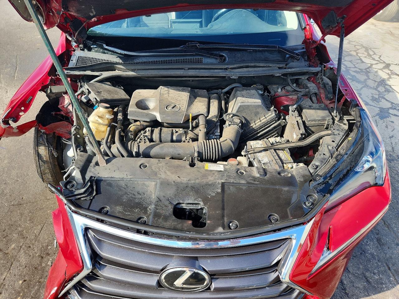 2015 Lexus Nx 200t Red vin: JTJYARBZ5F2020559