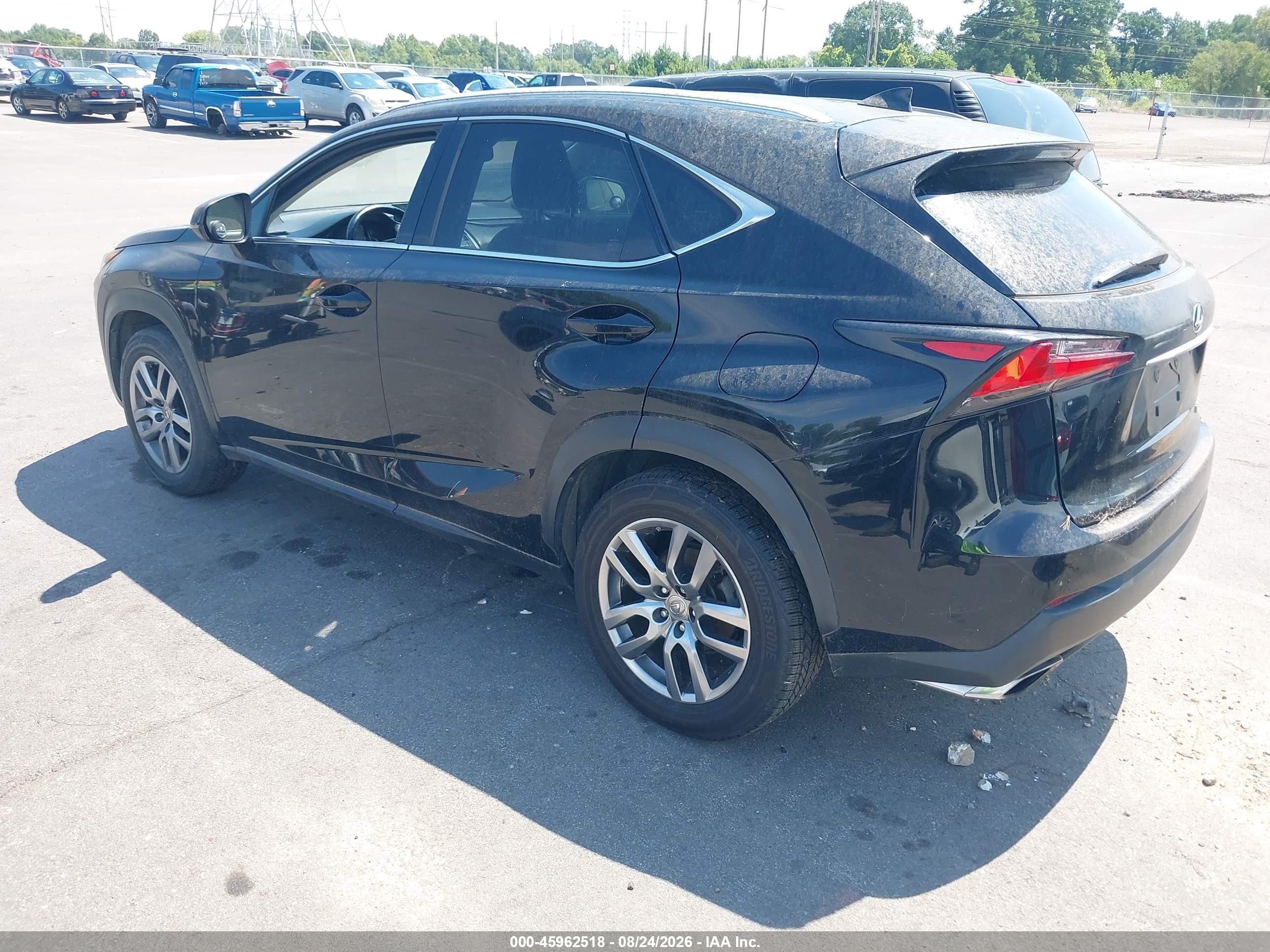 2015 Lexus Nx 200t Black vin: JTJYARBZ5F2021176