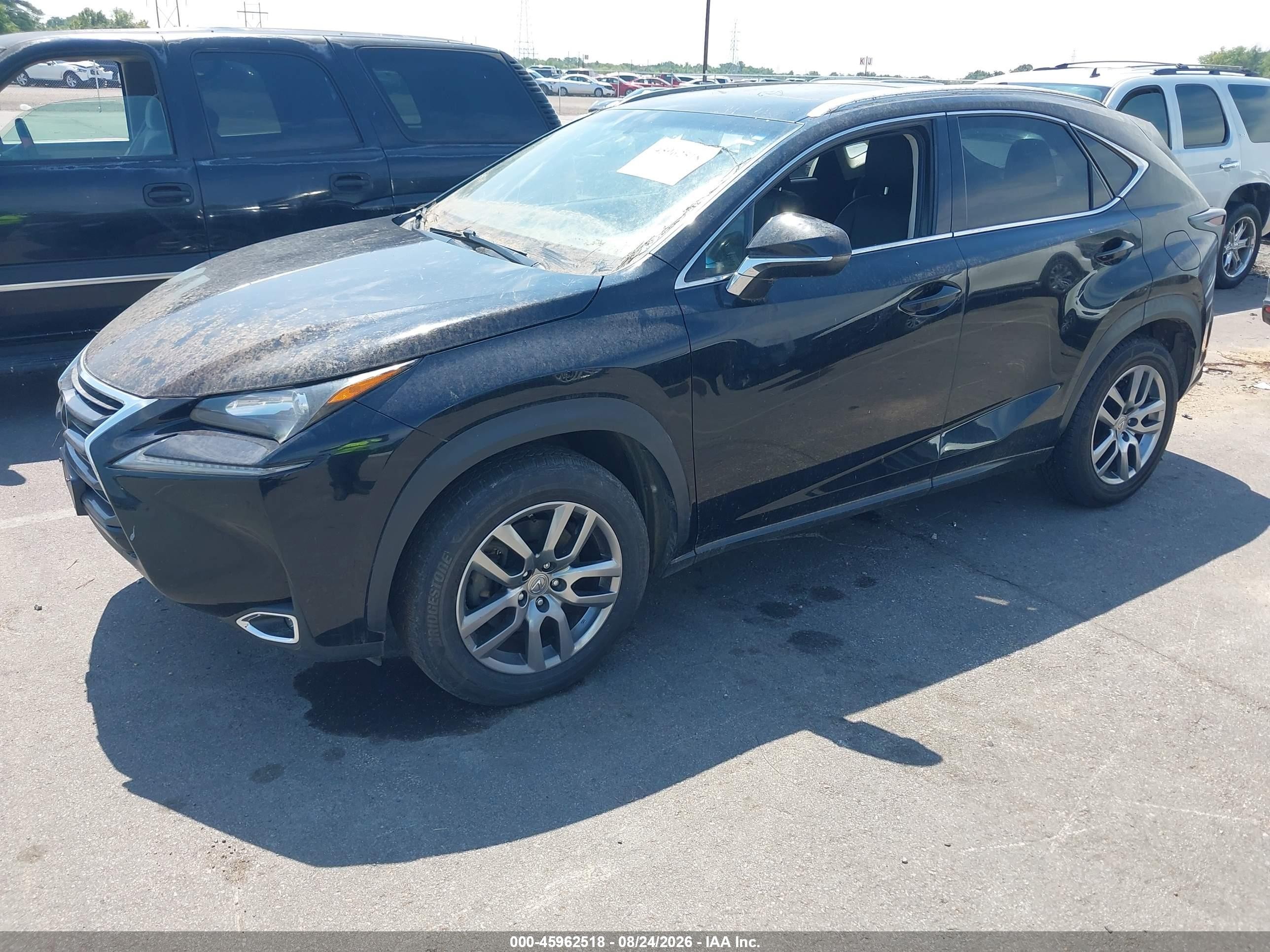 2015 Lexus Nx 200t Black vin: JTJYARBZ5F2021176