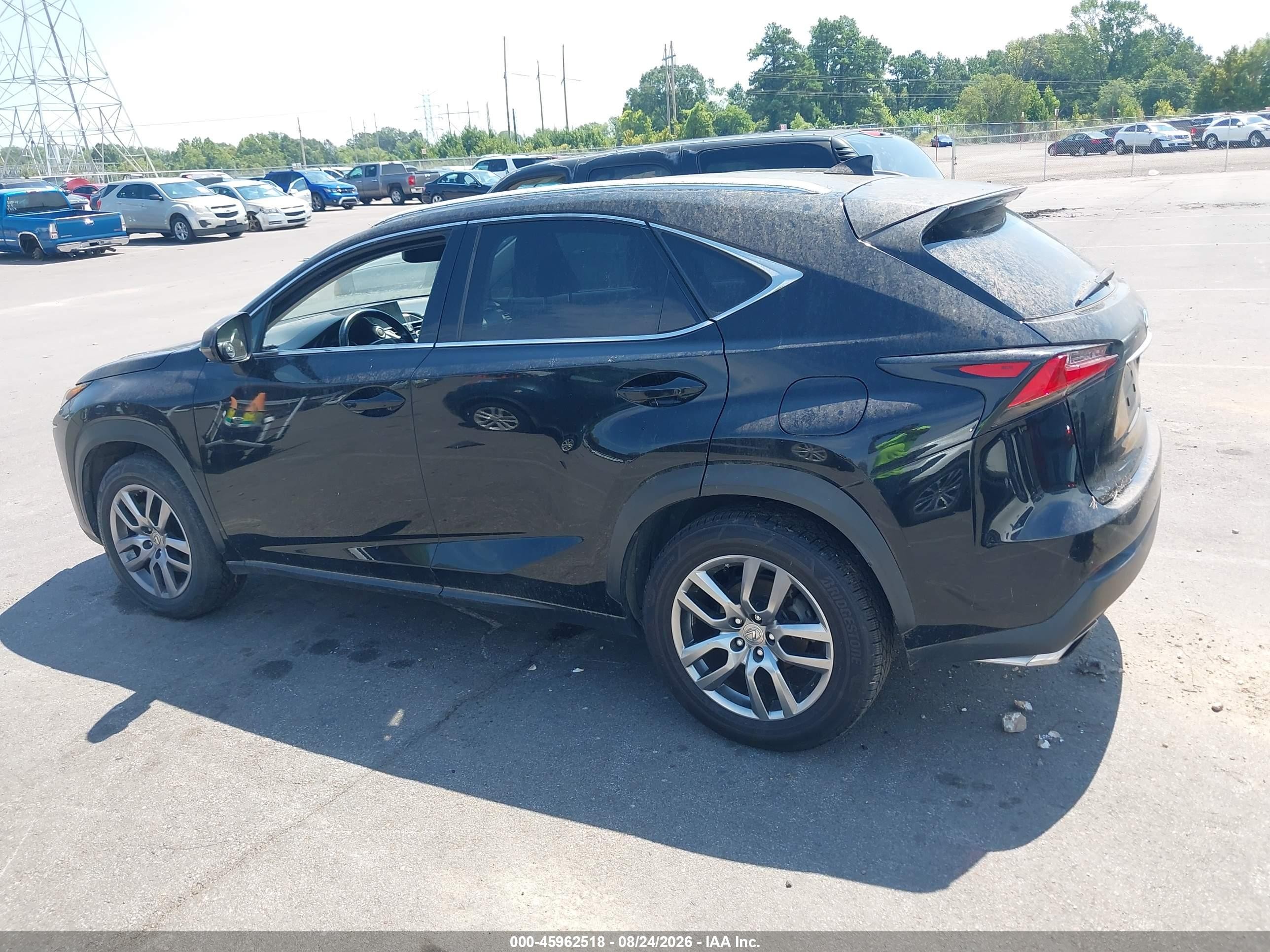 2015 Lexus Nx 200t Black vin: JTJYARBZ5F2021176