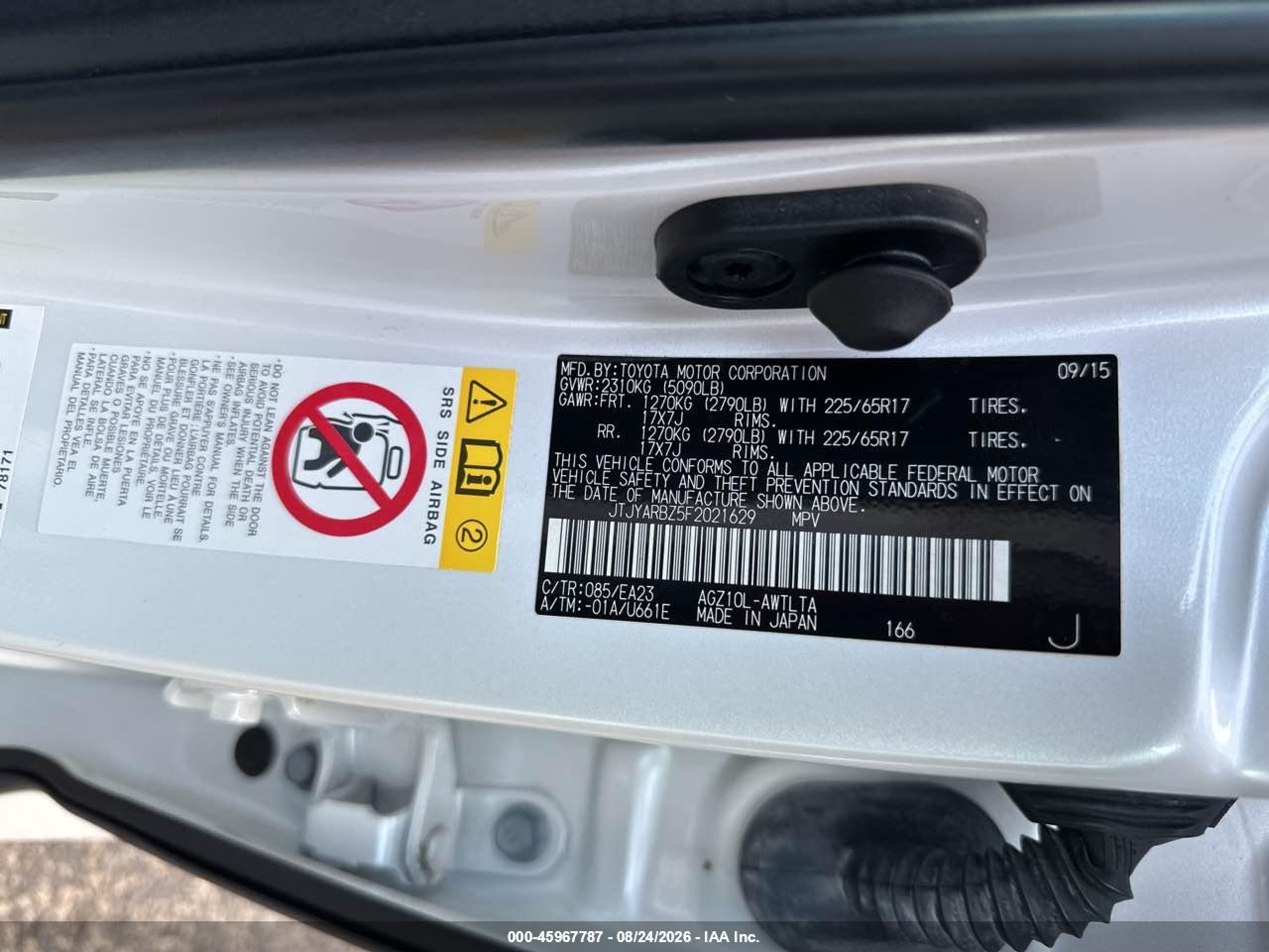 2015 Lexus Nx 200t White vin: JTJYARBZ5F2021629