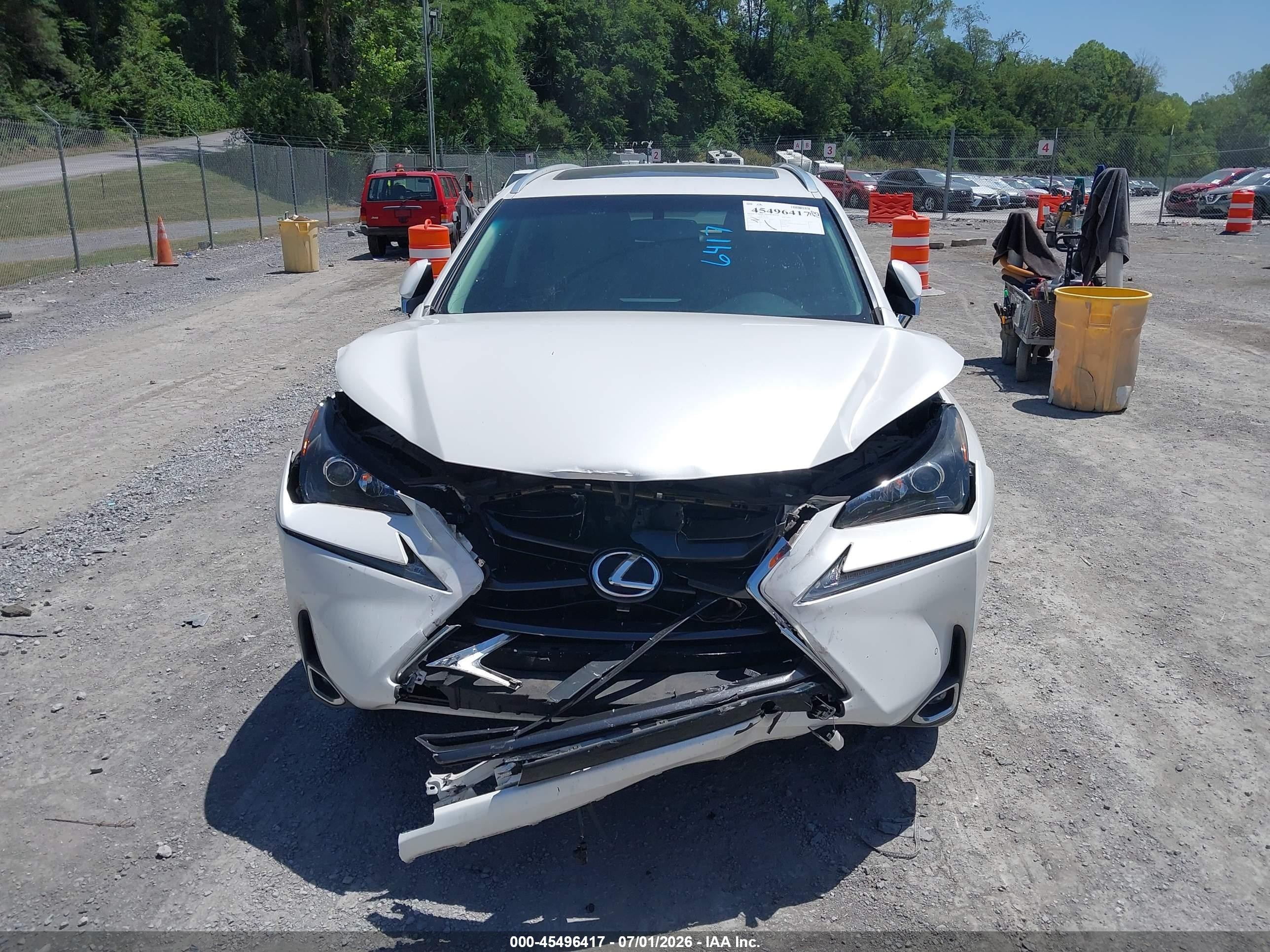 2015 Lexus Nx 200t   White vin: JTJYARBZ6F2015404