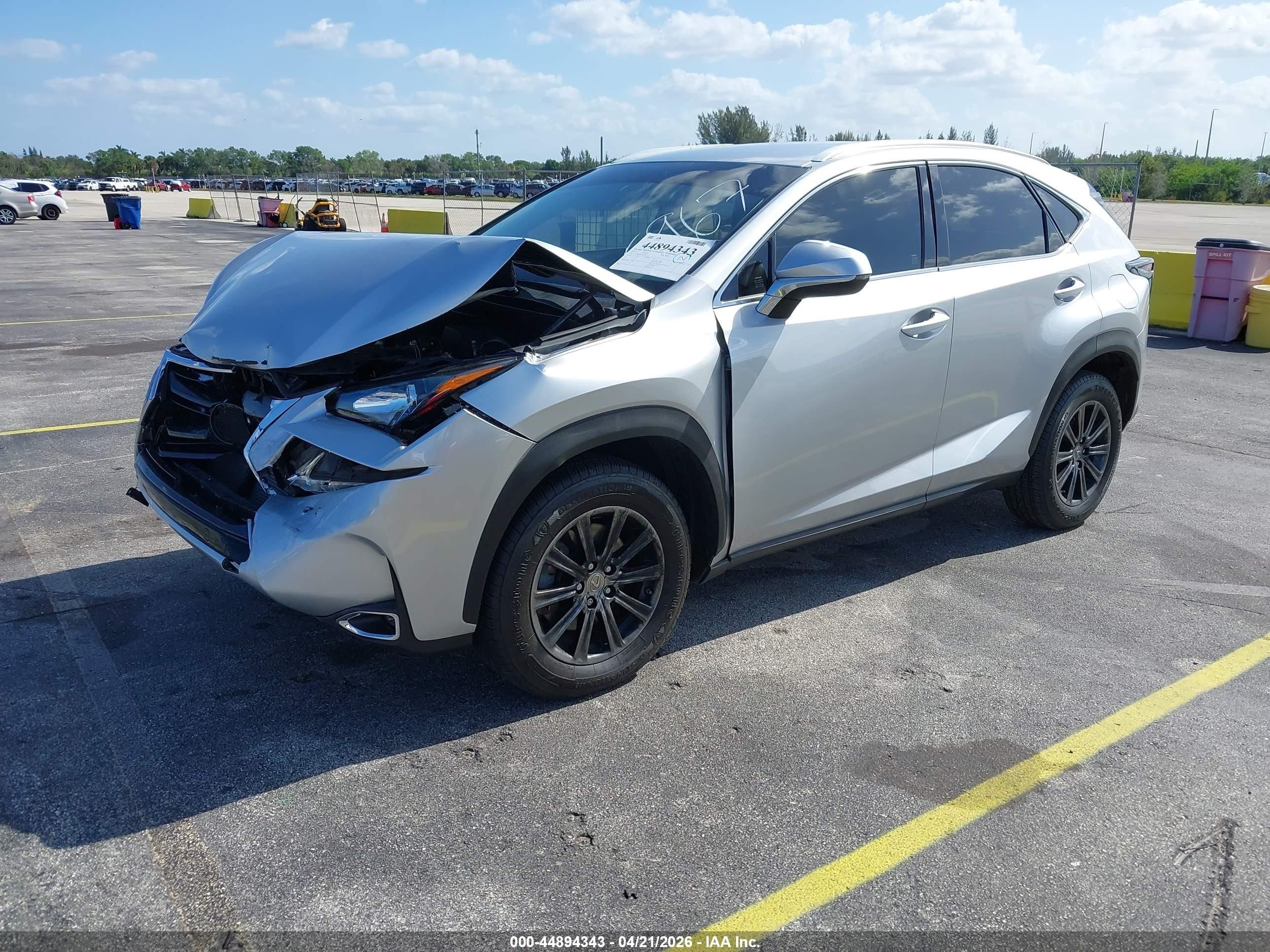 2015 Lexus Nx 200t Silver vin: JTJYARBZ6F2015967