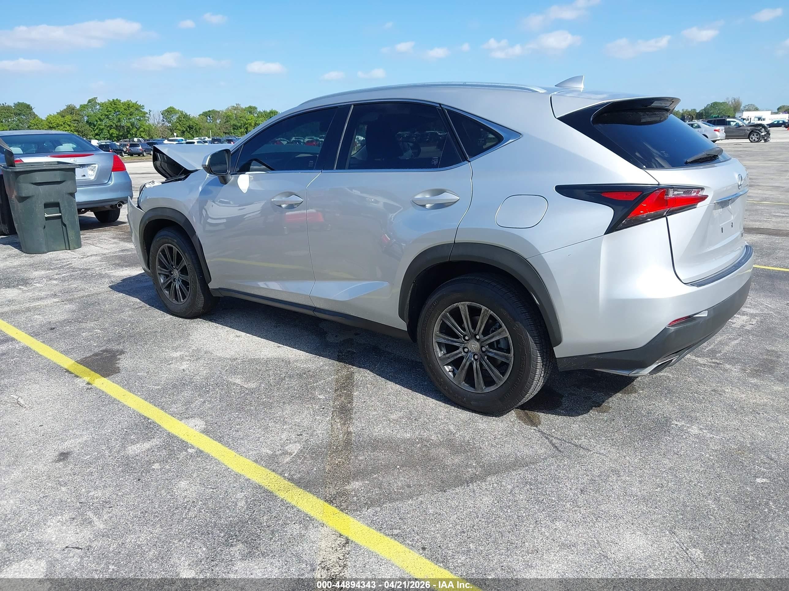 2015 Lexus Nx 200t Silver vin: JTJYARBZ6F2015967