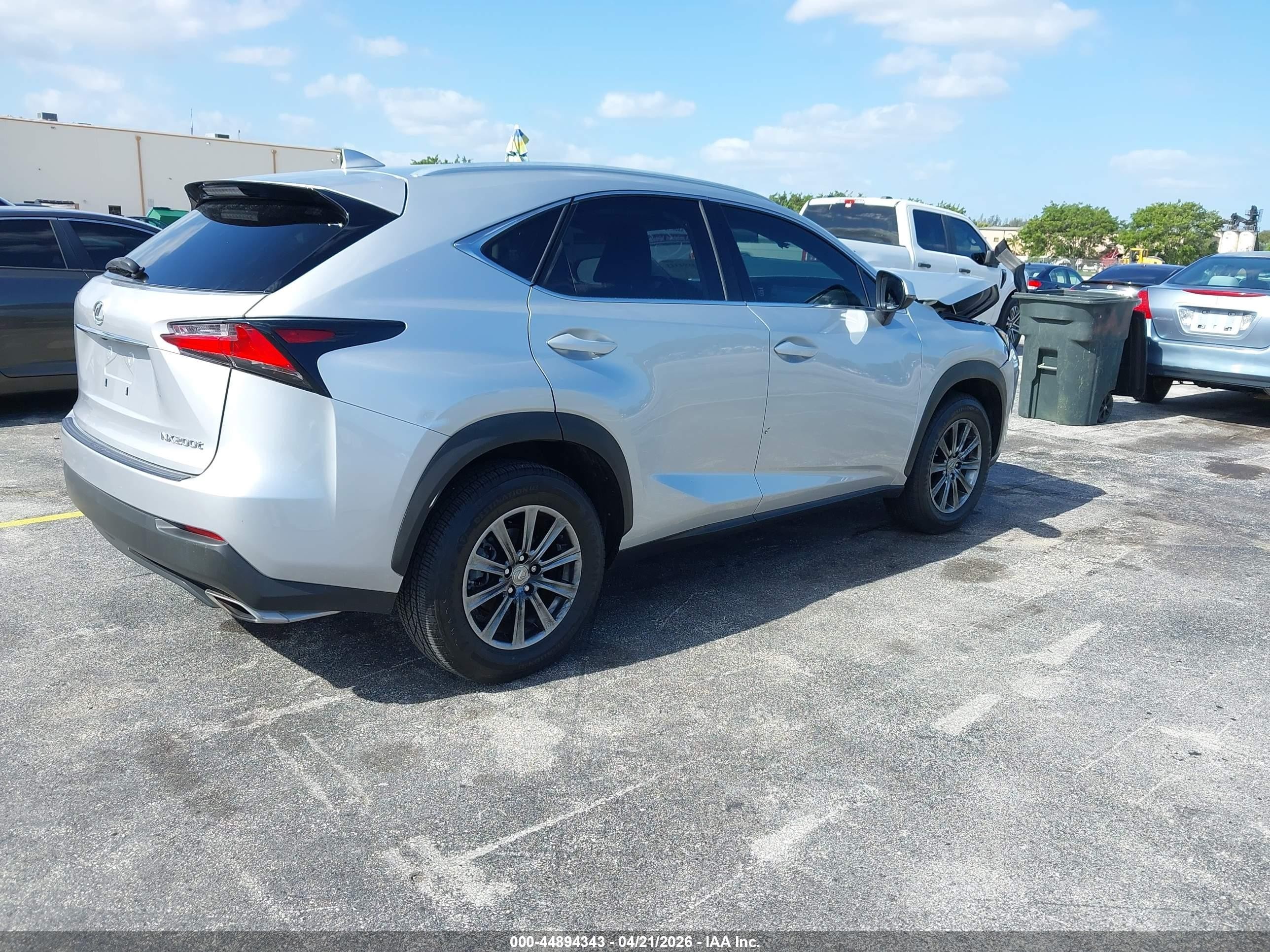 2015 Lexus Nx 200t Silver vin: JTJYARBZ6F2015967