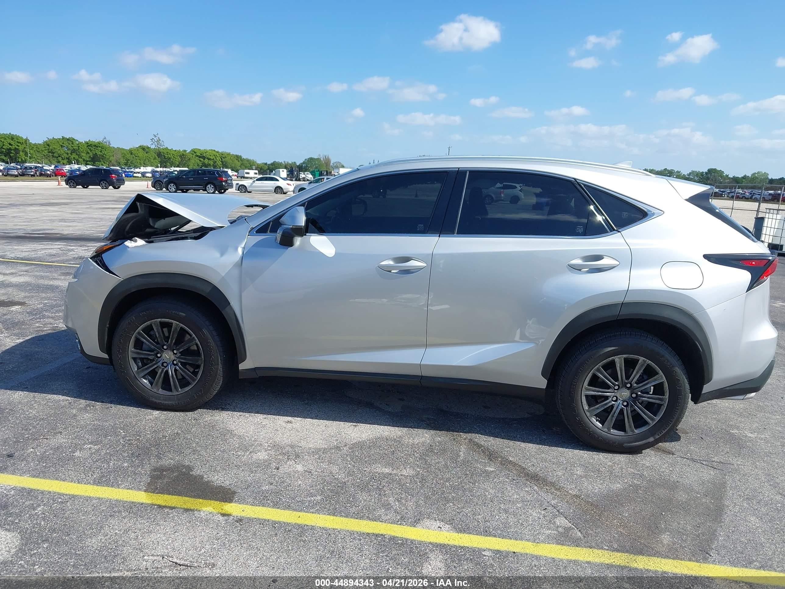 2015 Lexus Nx 200t Silver vin: JTJYARBZ6F2015967