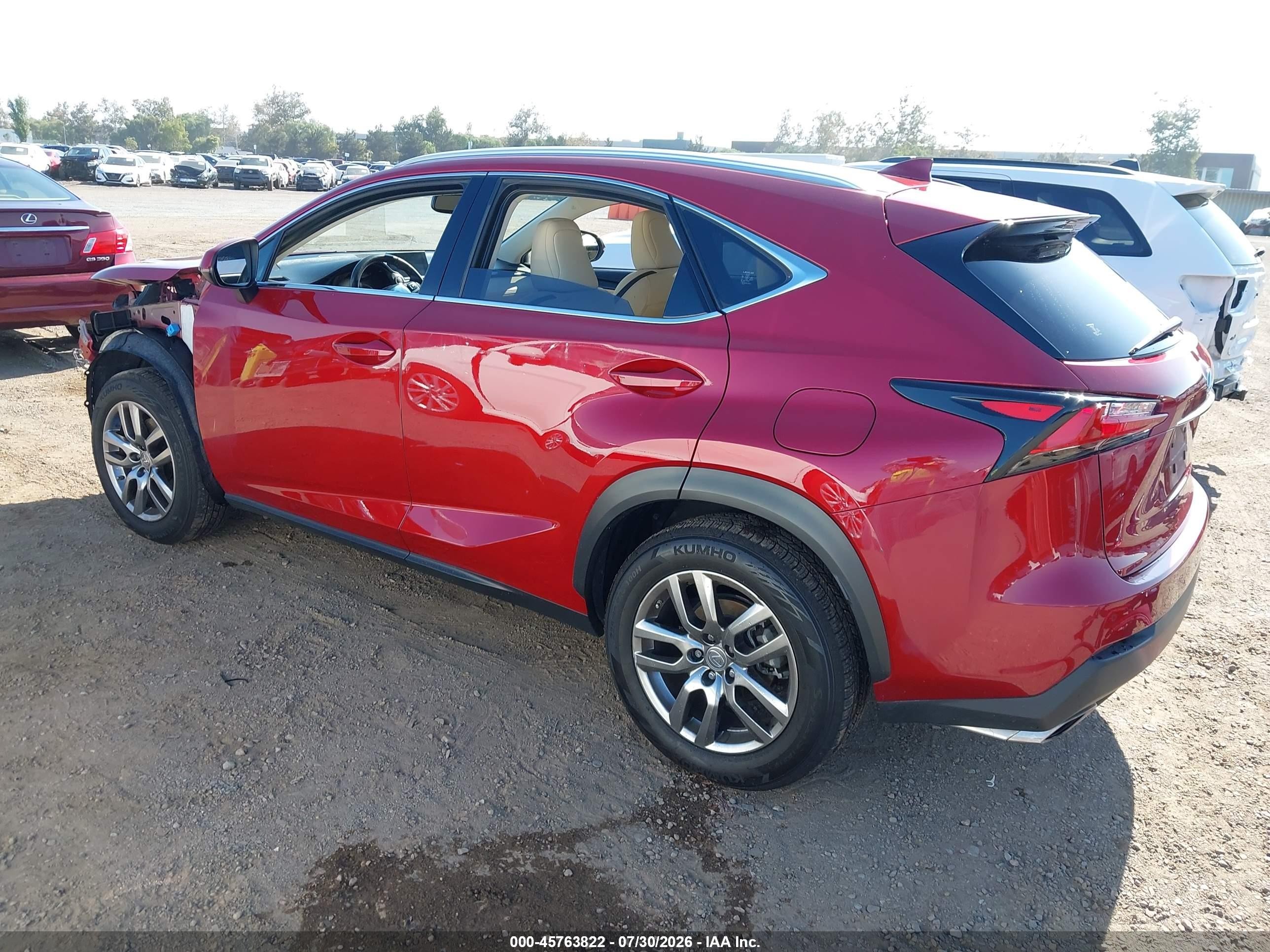 2016 Lexus Nx 200t   Red vin: JTJYARBZ6G2035170
