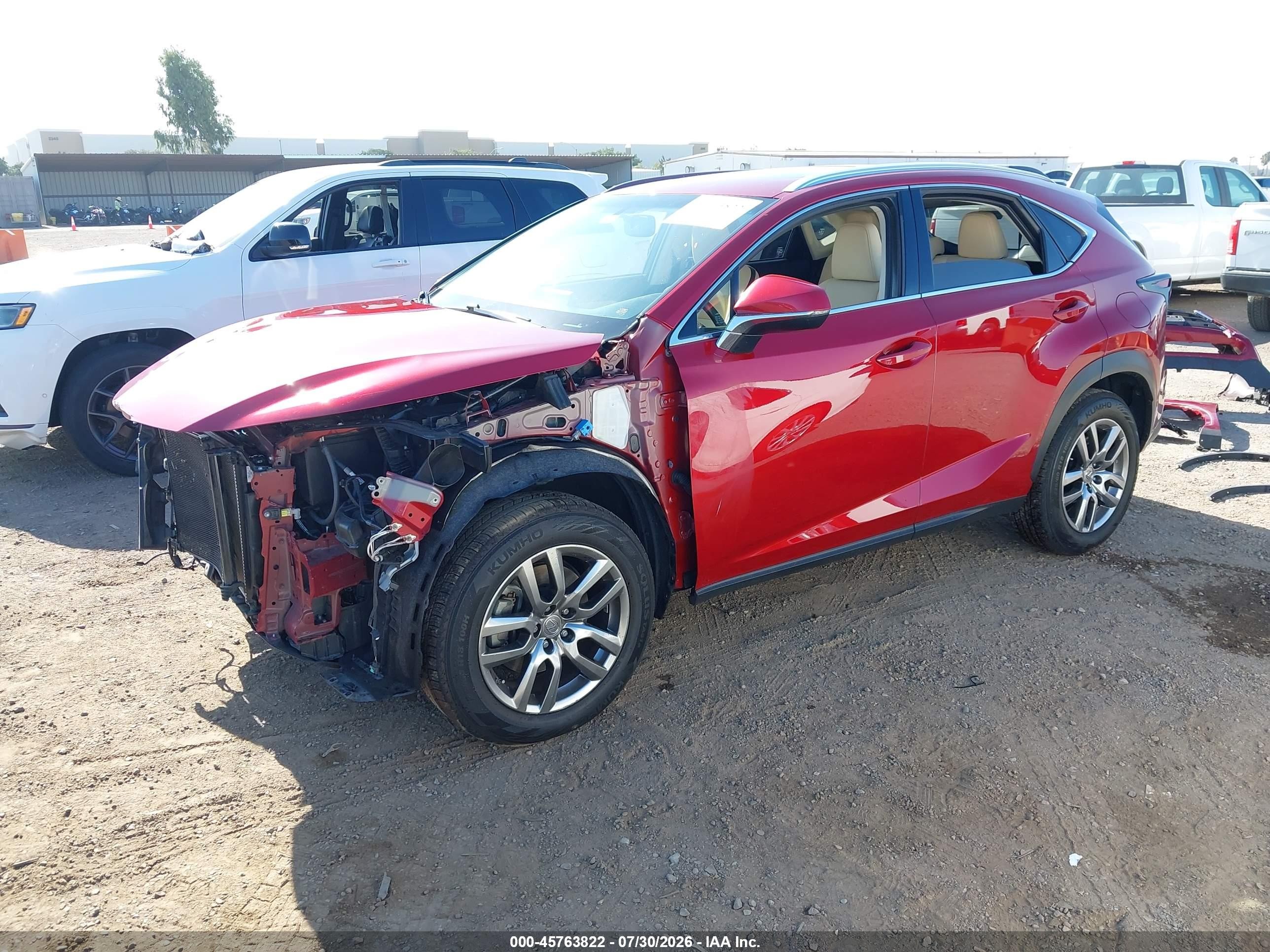 2016 Lexus Nx 200t   Red vin: JTJYARBZ6G2035170