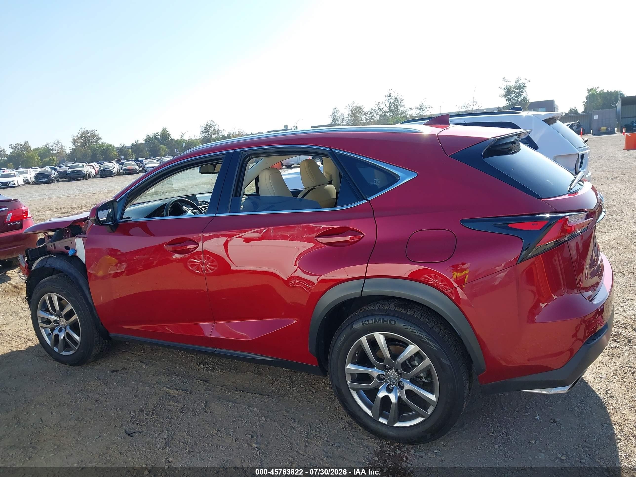 2016 Lexus Nx 200t   Red vin: JTJYARBZ6G2035170