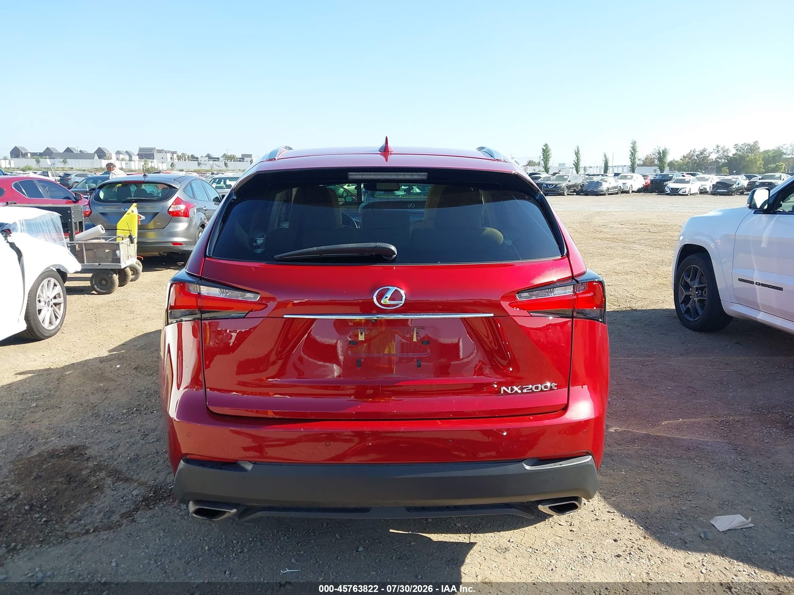 2016 Lexus Nx 200t   Red vin: JTJYARBZ6G2035170